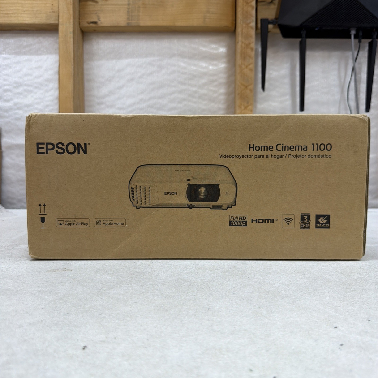 Epson Home Cinema 1100 3-Chip 3LCD Wireless 1080p Projector, Streaming with Appl