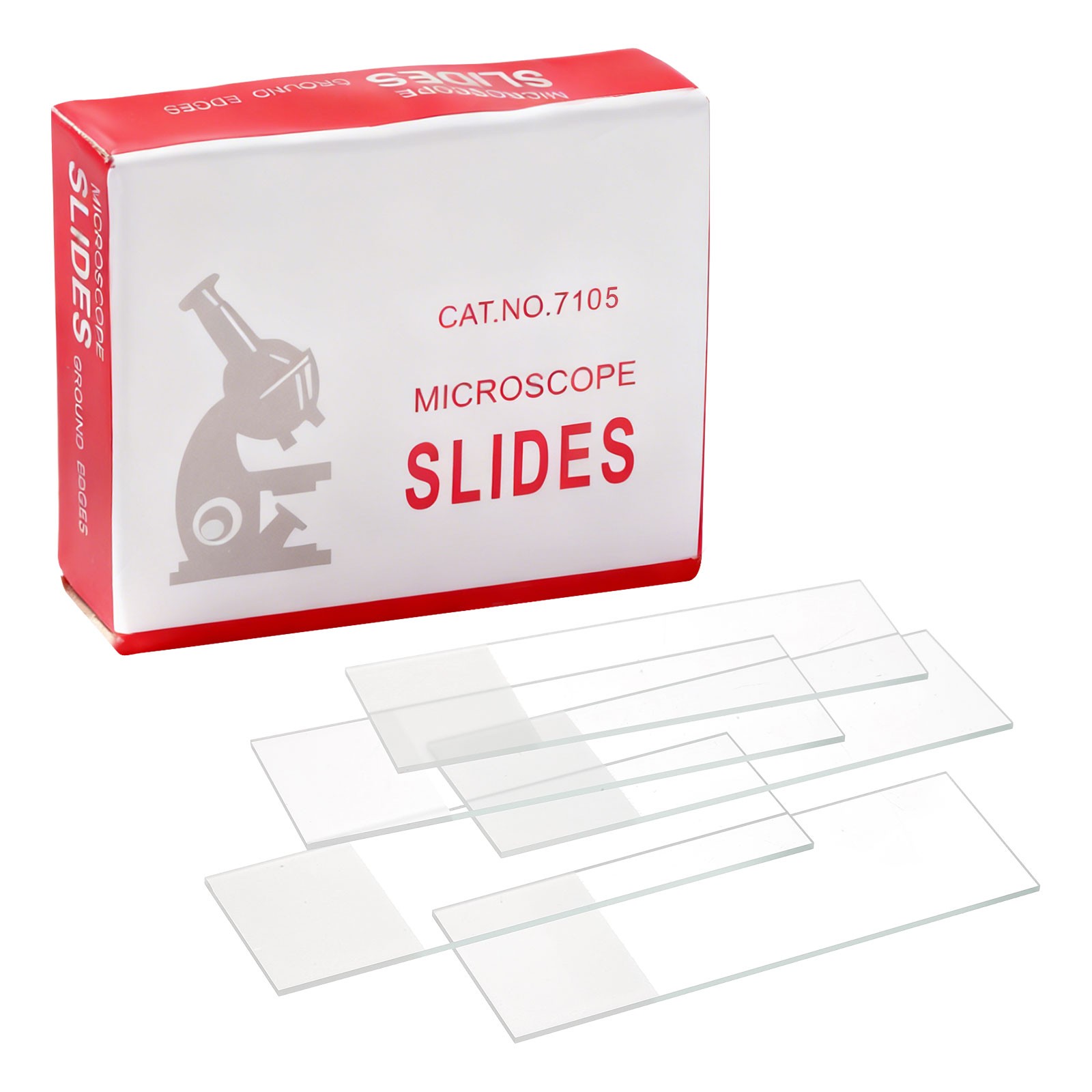 250pcs Microscope Slides, 1x3 Inch 7105 Glass Slides Blank Kit Transparent