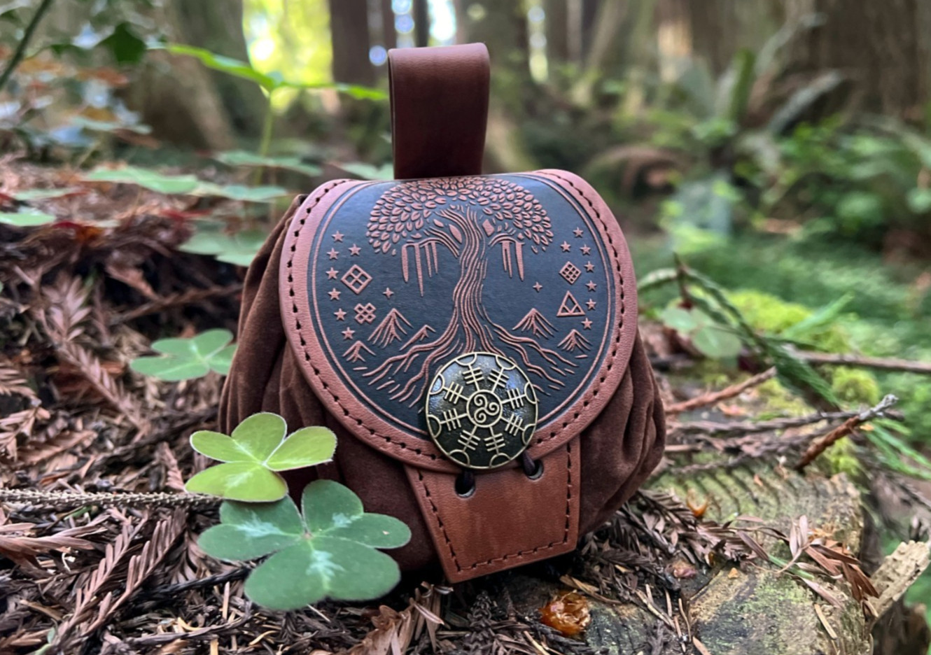 Elder Tree Pouch DnD Dice Bag, D&D Dice Pouch, Dungeons and Dragons Geek Gift