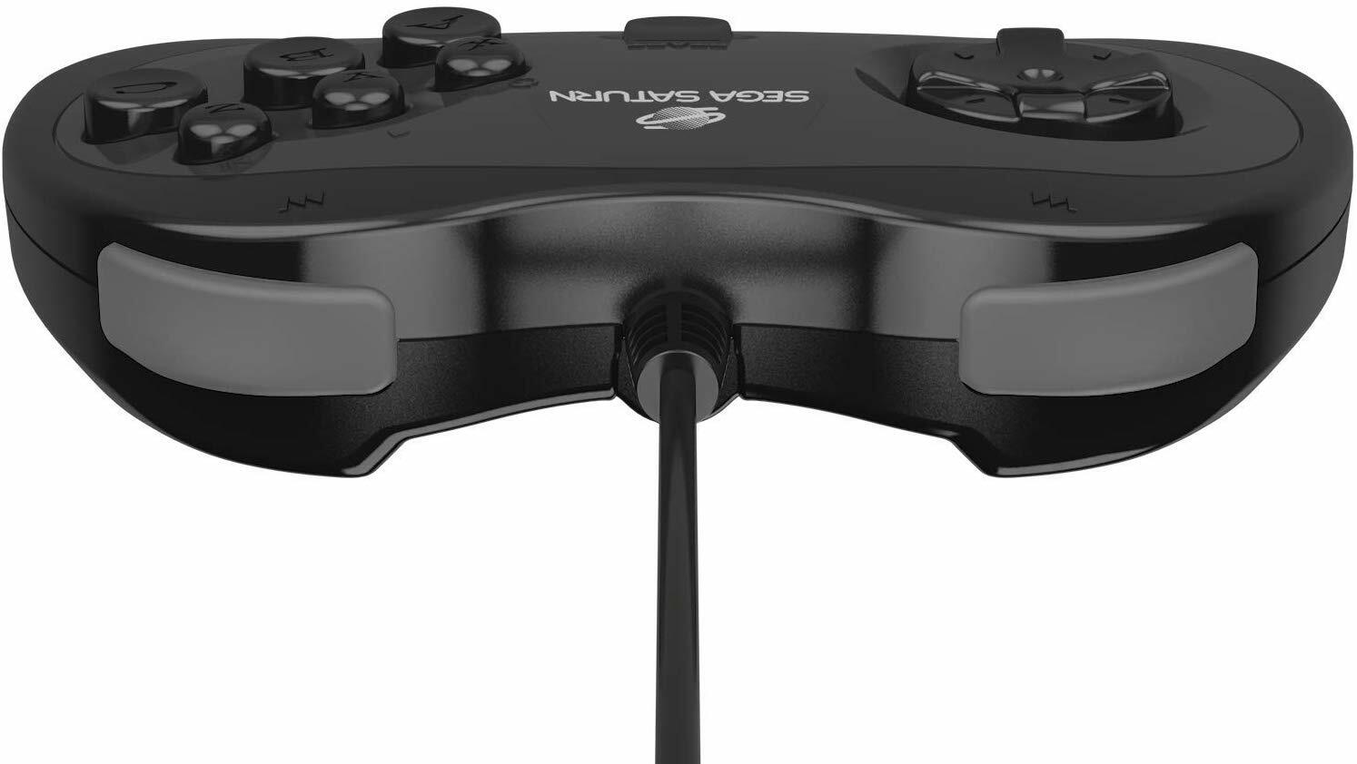Retro-Bit Official Sega Saturn Controller Pad - Original Port - Black