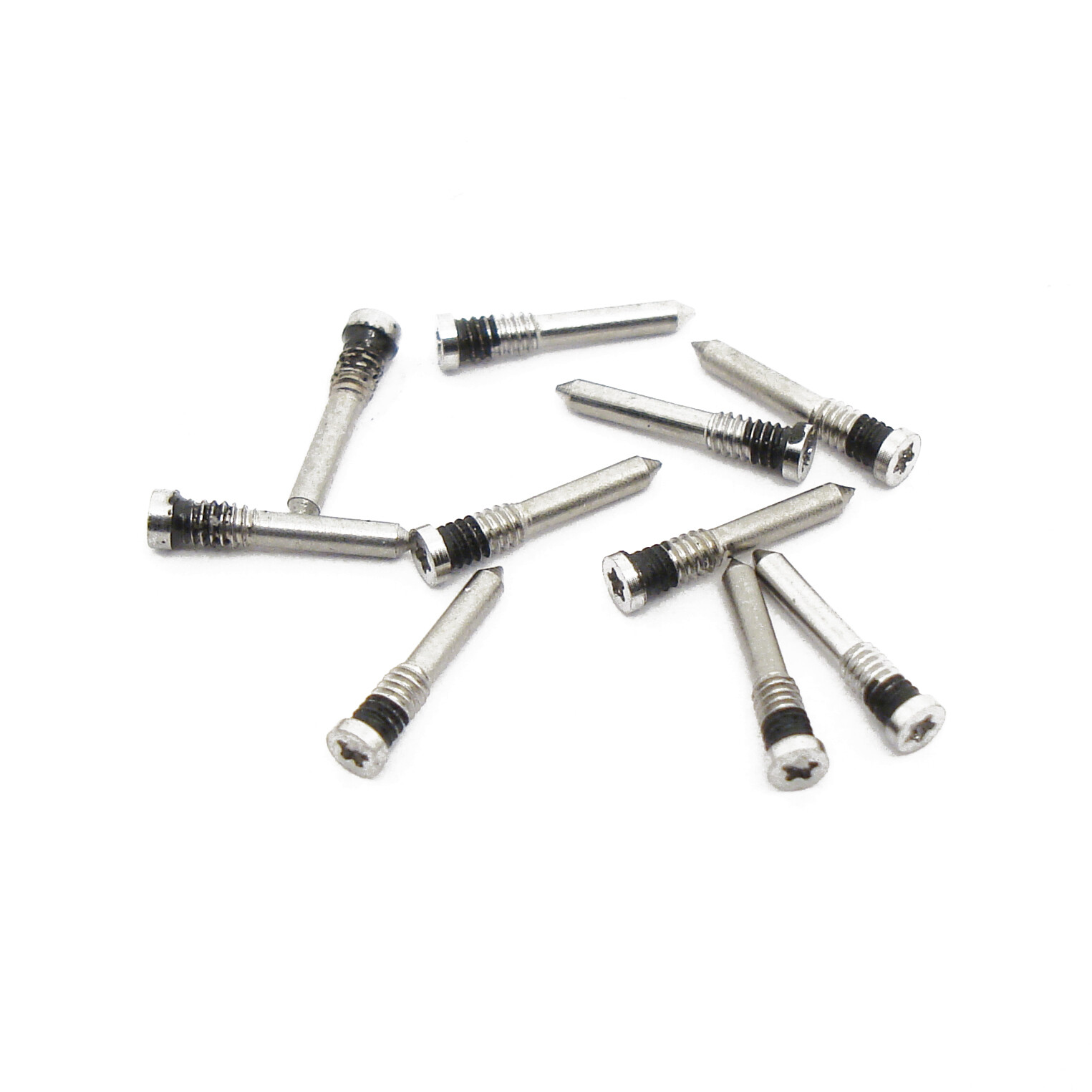 Silver Pentalobe Bottom Case Screws For iPhone 15, 15 Plus, 15 Pro, 15 Pro Max .