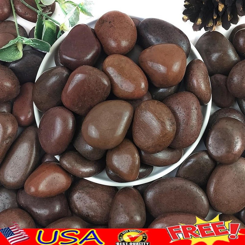 Natural River Pebbles Decorative Stones Landscape Aquarium Plant Filler New