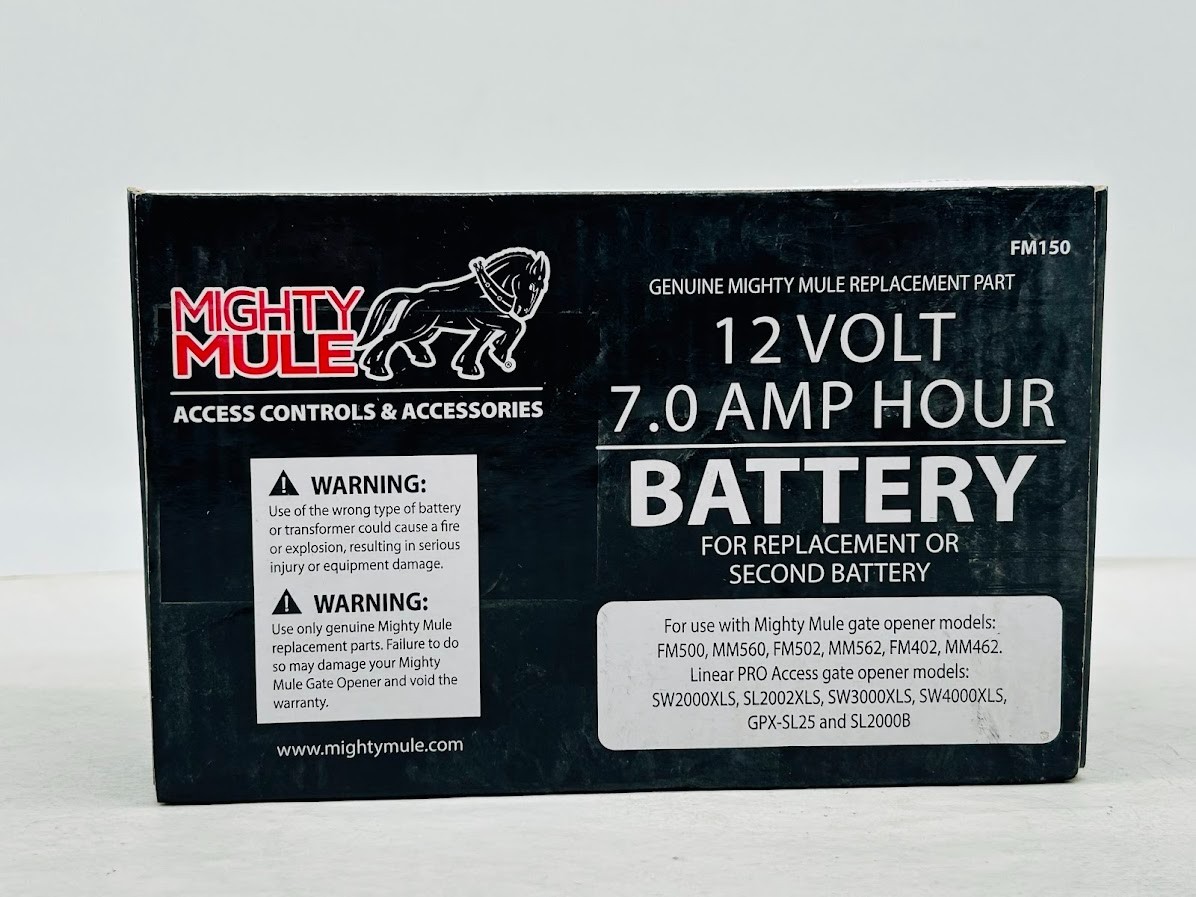 Mighty Mule 12-Volt Battery for Mighty Mule Automatic Gate Openers (FM150)