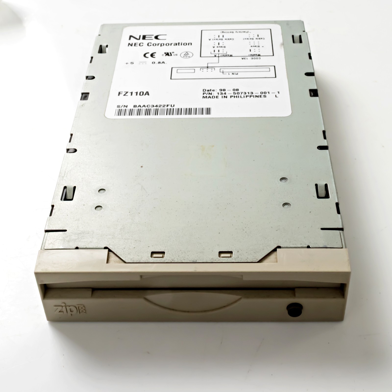 NEC Zip Disk Drive FZ110A Beige 100MB Internal IDE ZipDrive
