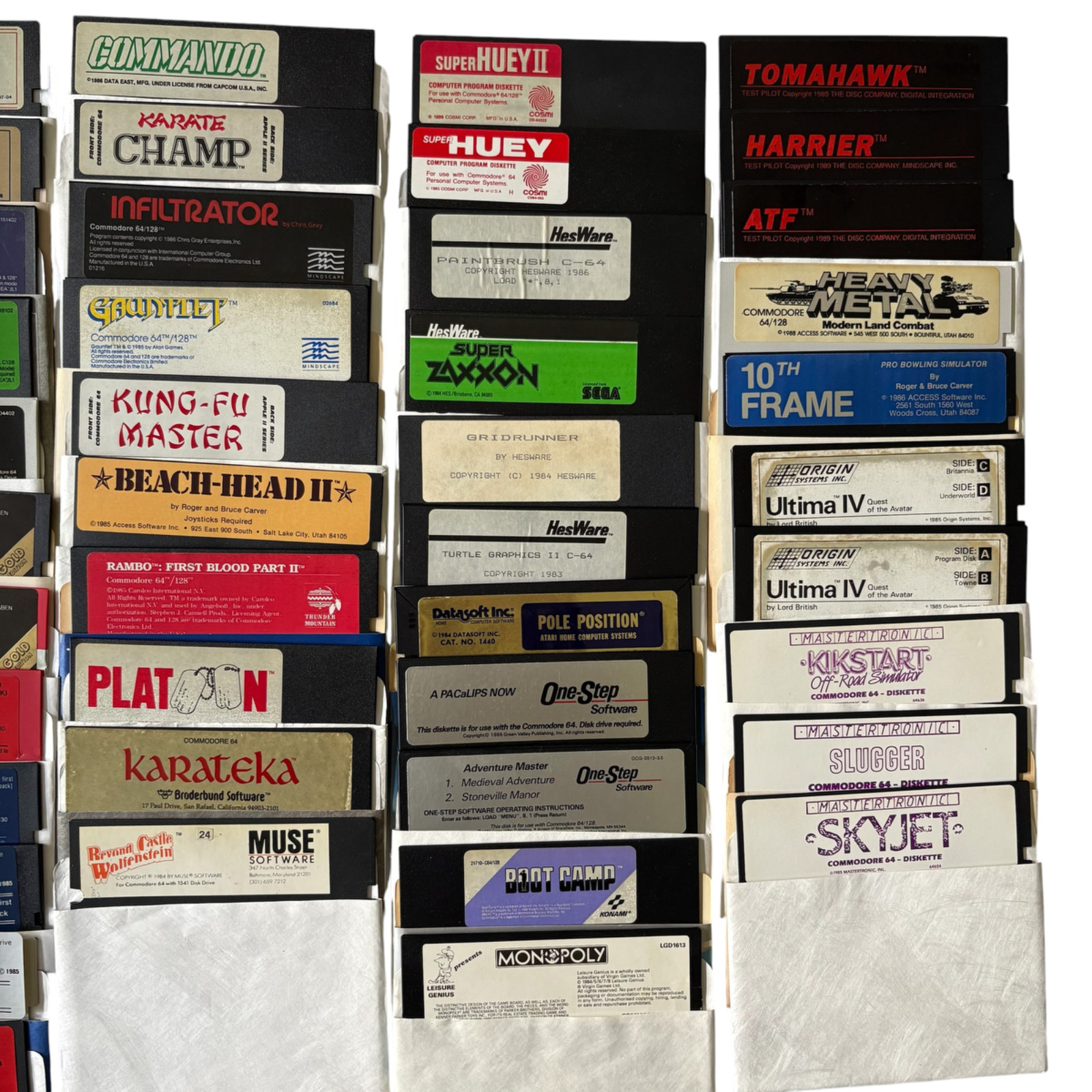 Commodore 64 Floppy Disks Untested - 50 Games + 27 Misc + Panther C64 Assembler