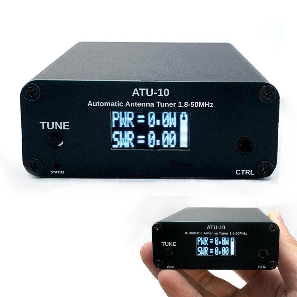 ATU10 Automatic Tuner 1.8-50MHz 15W QRP HF VHF Matching Unit Black