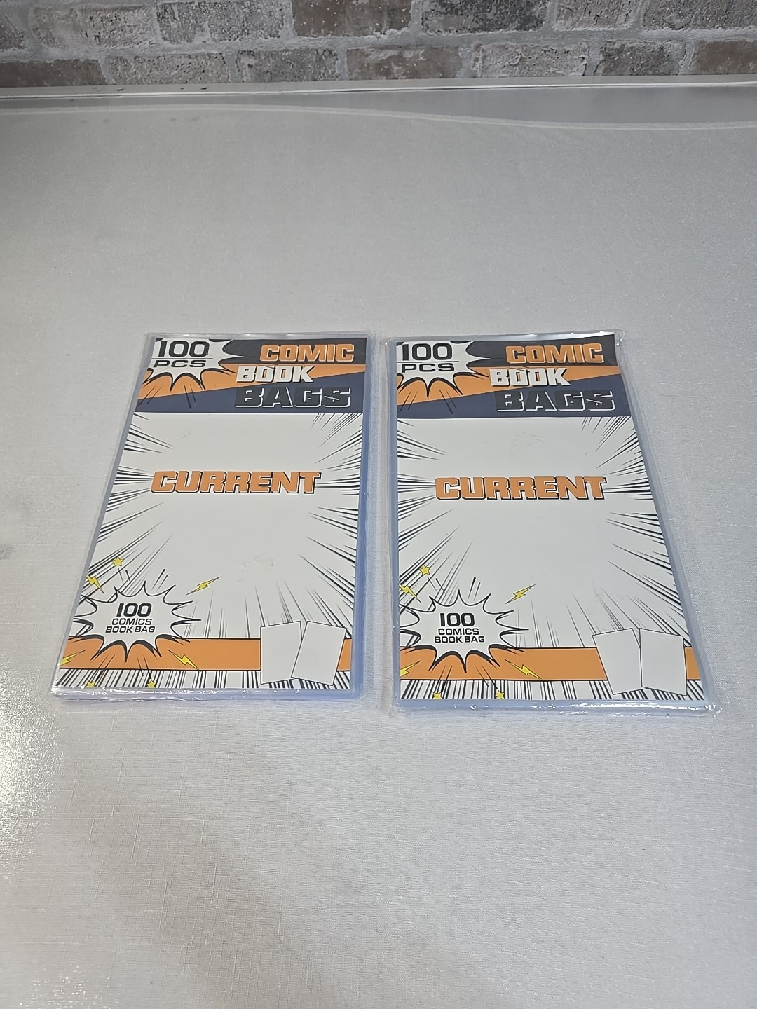 200 Current Comic Book Bags  2 - 100 Count Acid Free Comic Book Bags