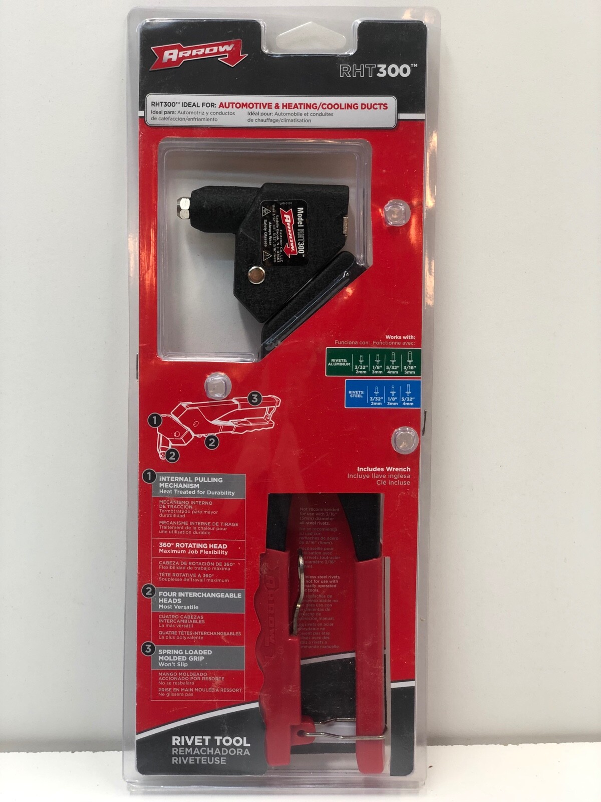 Arrow RHT300 Swivel Head Rivet Tool Gun Fastener 360  New