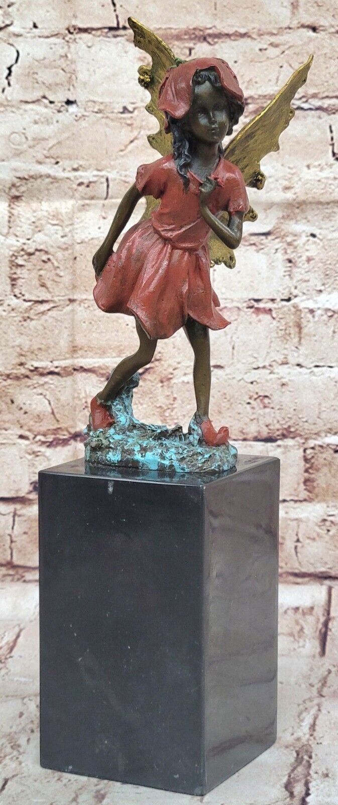 Hand Made Multi Color Fairy Angel Bronze Sculpture Signed by Miguel Lopez Sale