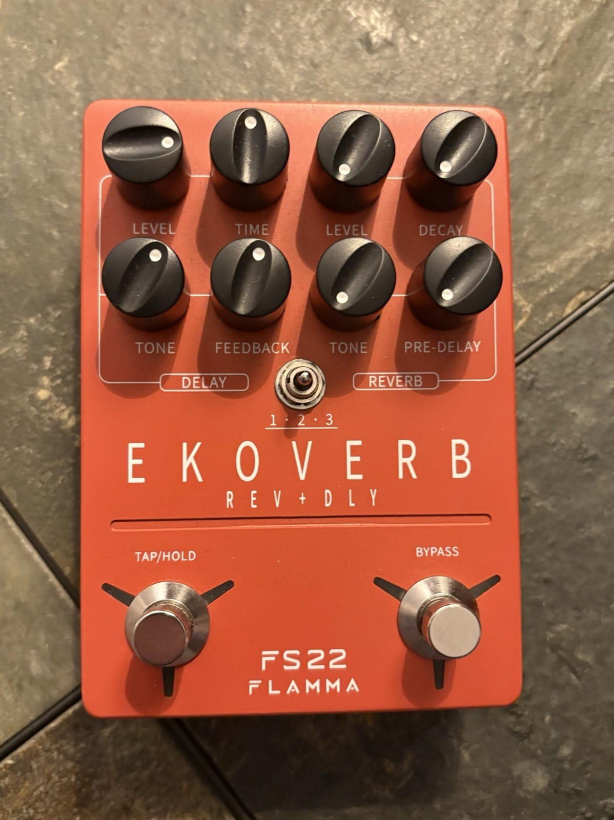 Flamma FS22 Ekoverb Stereo Delay Reverb Pedal Tested And Working - No Box