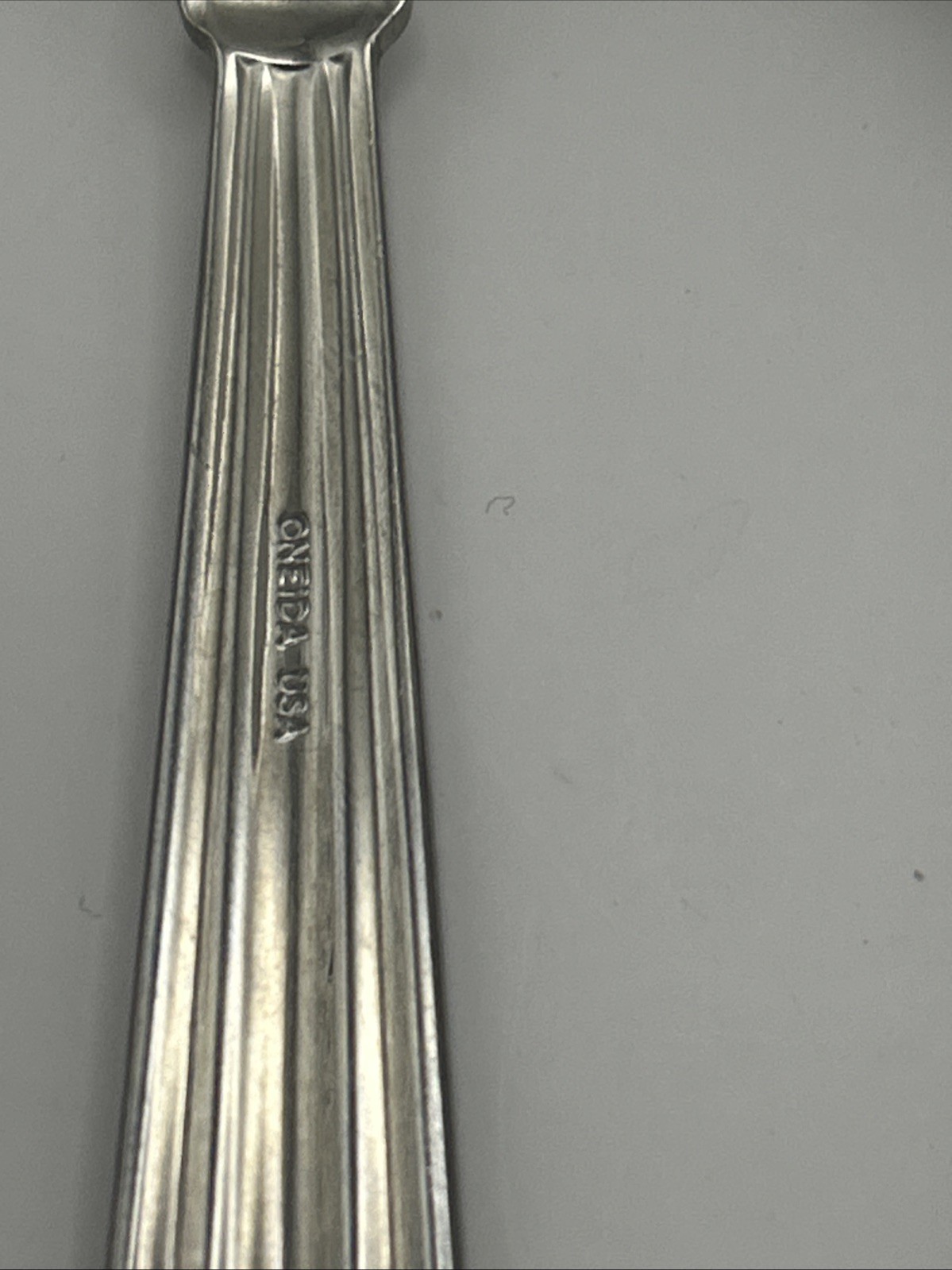 3 Pc Oneida Unity Stainless Flatware 2 Spoons And Cold Meat Serving Fork