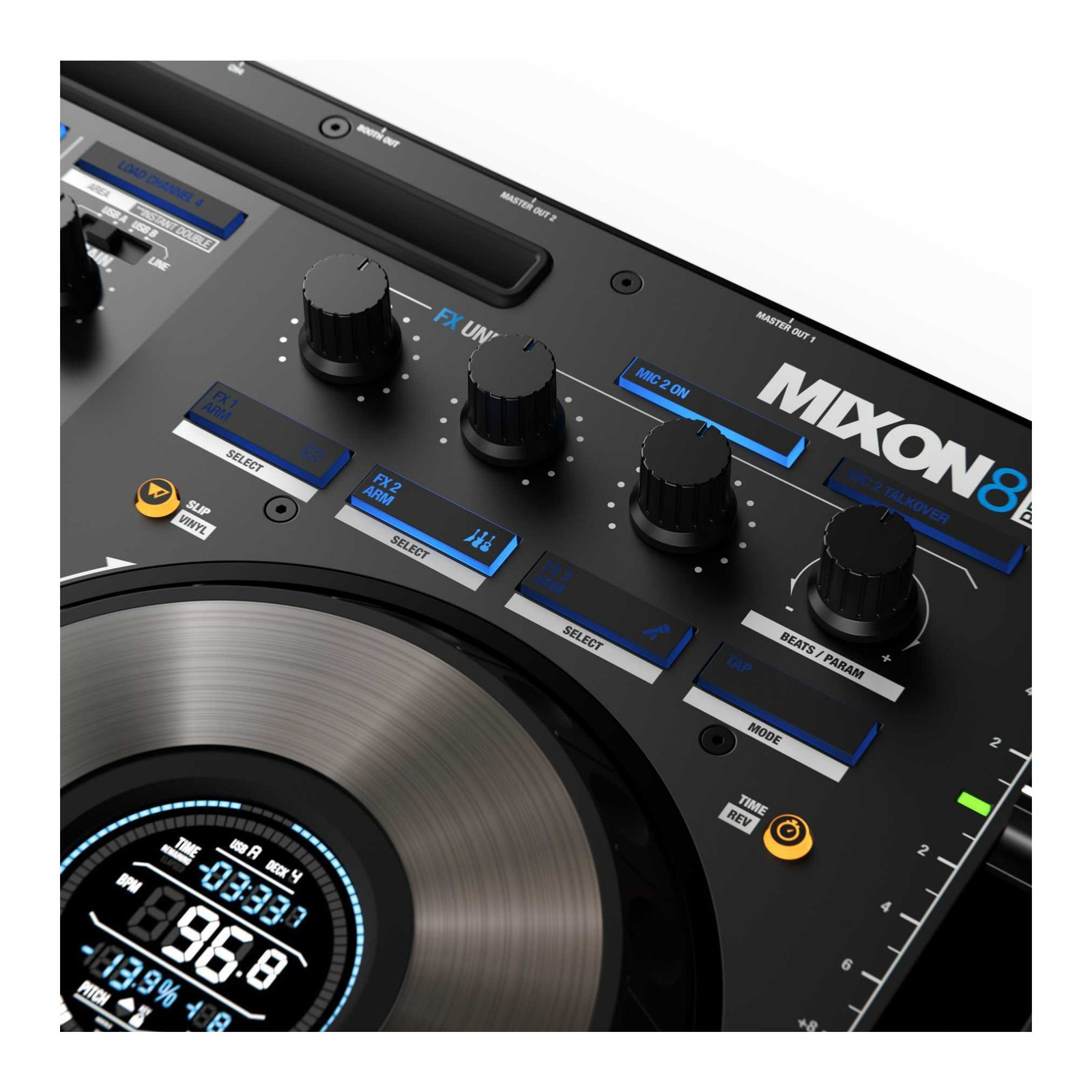 Reloop Mixon 8 Pro 4-Channel Professional Hybrid Sturdy Build DJ Controller