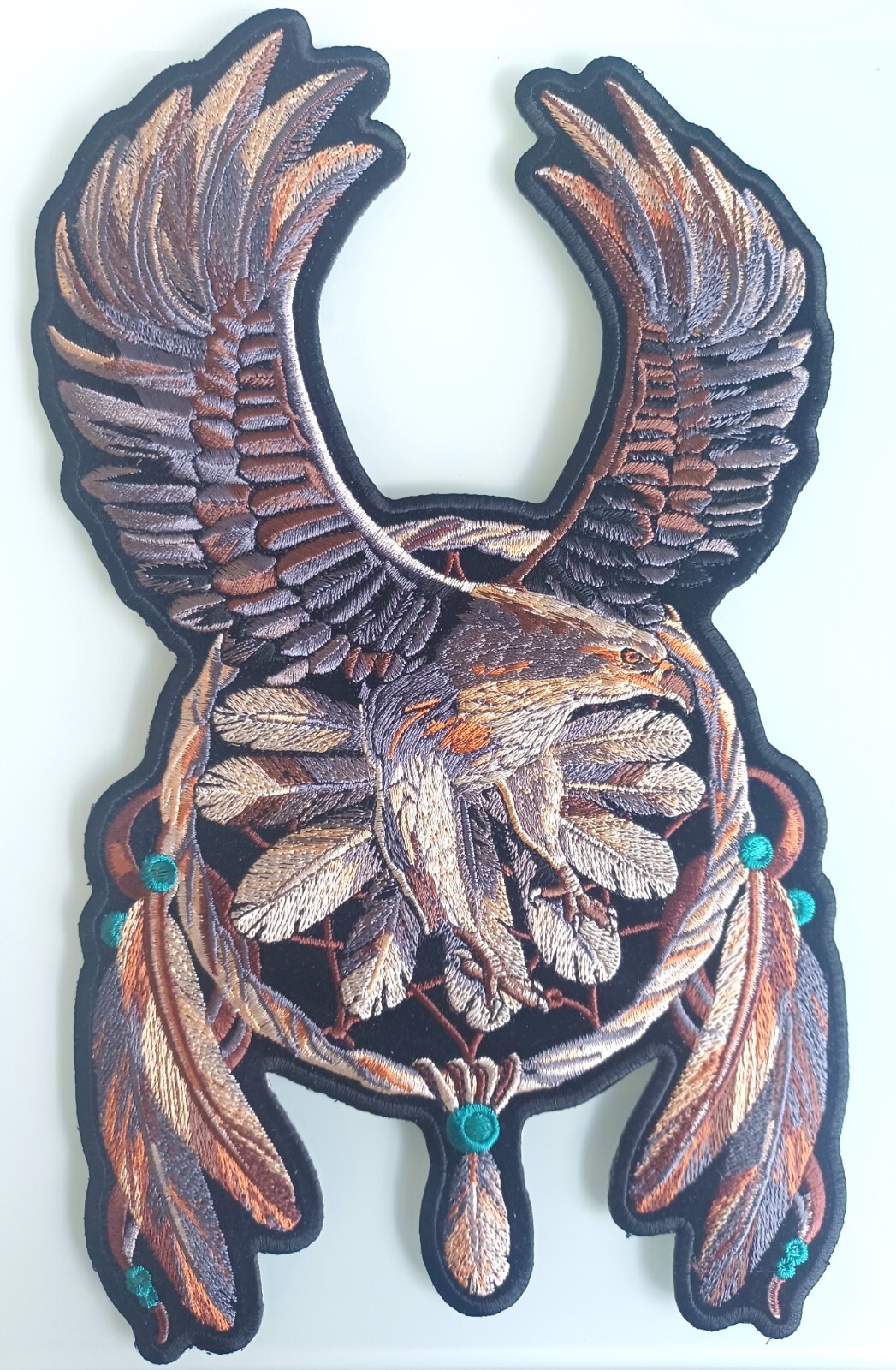 Eagle Dream Catcher IRON ON SEW ON 10 INCH JACKET VEST BACK PATCH