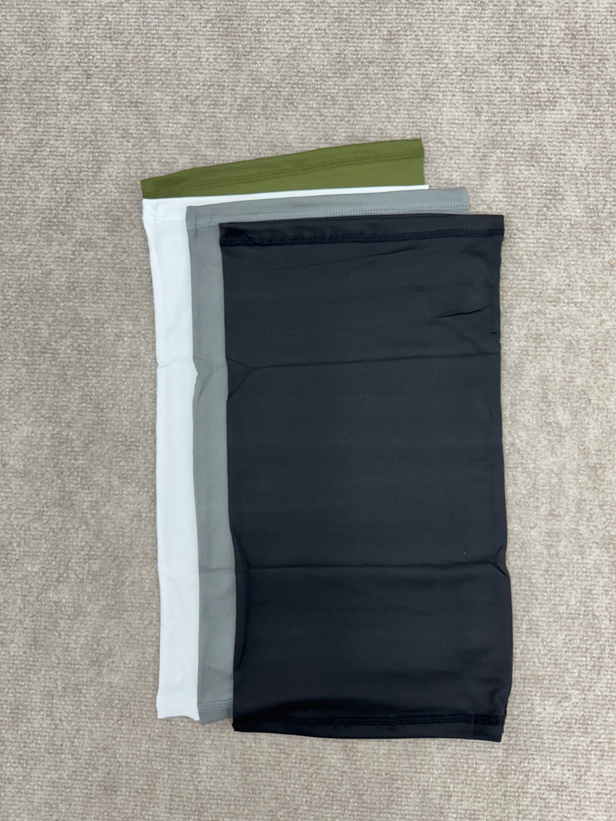 Roxun 3 Pack Green White Black Breathable Face Mask Gaiter Adults One Size