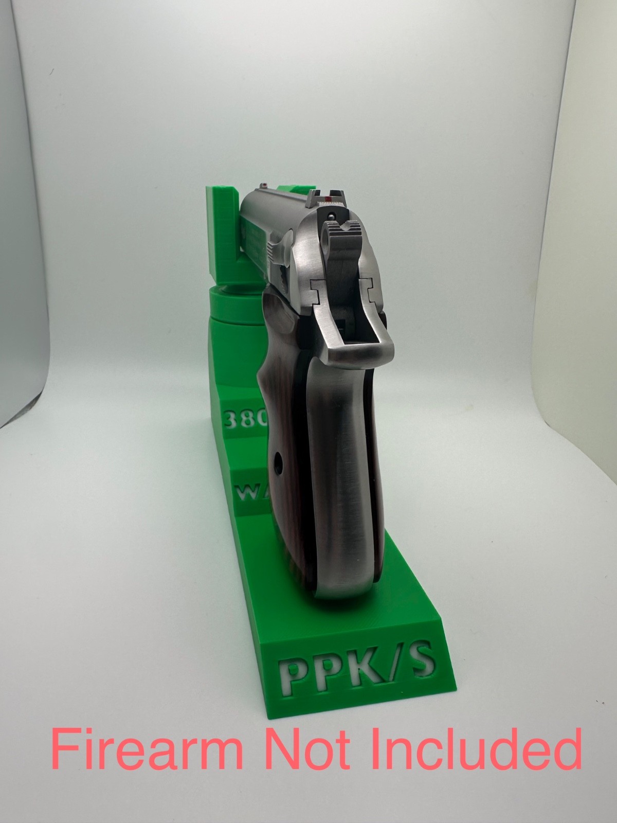 Custom Pistol Stand designed for Walther PPK/S 3d printed safe storage