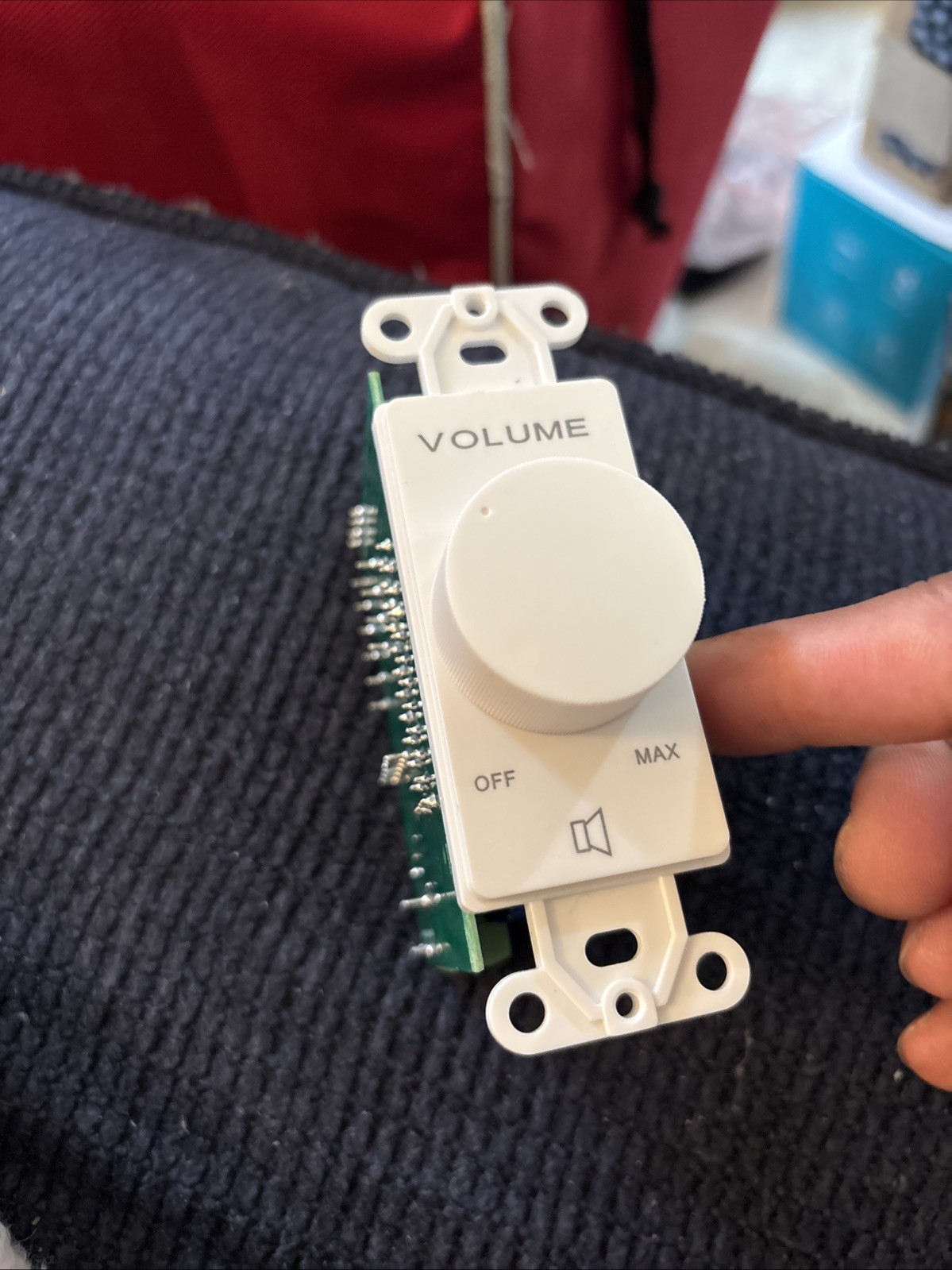 Home Wall Mount Volume Control Knob- Flush In-Wall Plate,Rotary Style Adjustment