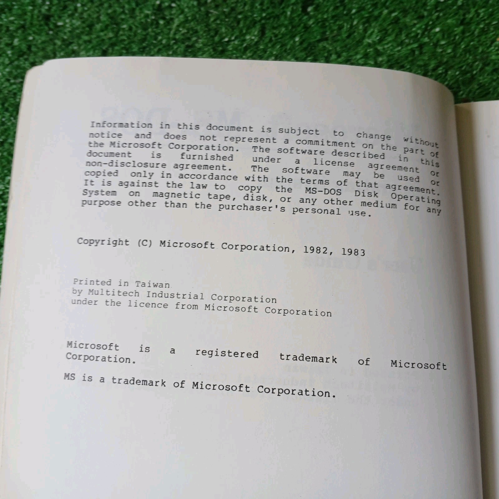 2 MICROSOFT MS-DOS/MPF-PC USER MANUALS 1983,1985 MULTITECH INDUSTRIAL CORP VTG