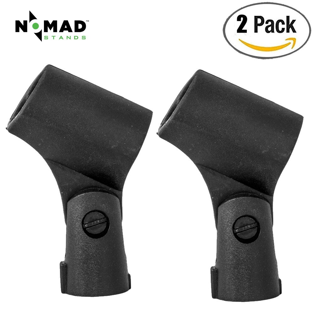 2-PACK Nomad NMC-J702 Hard Rubber Microphone Holder Black