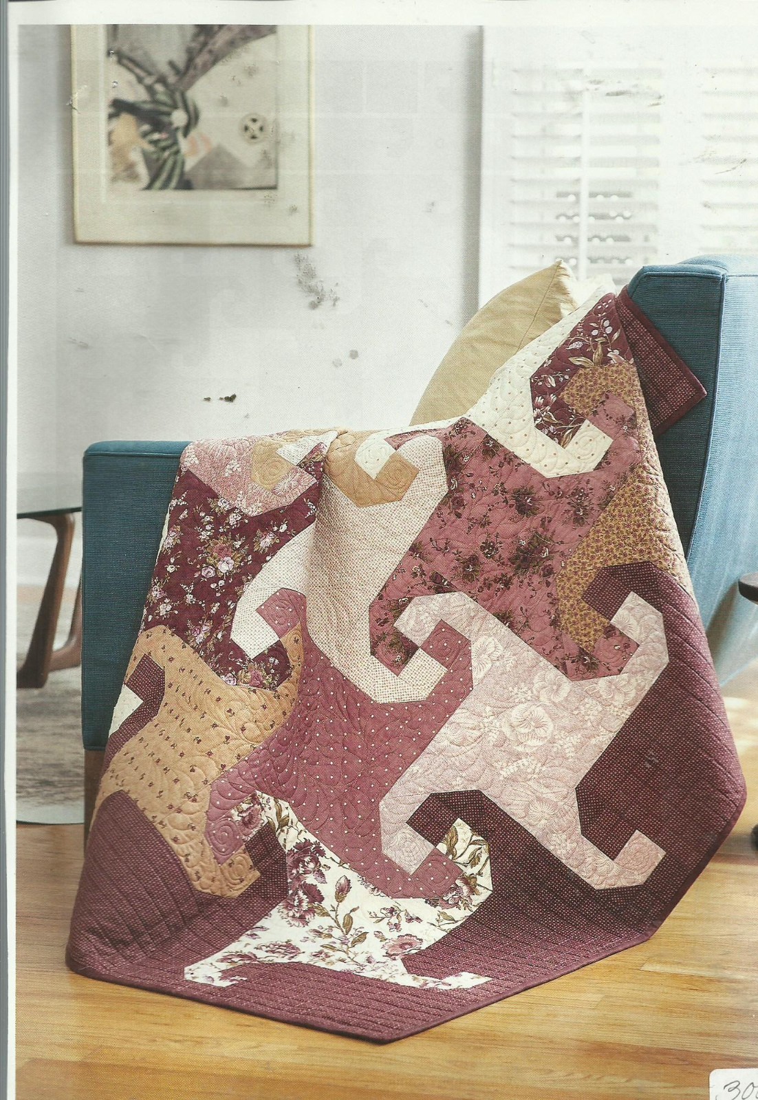 C0300 ROMANTIC TRAILS   QUILT PATTERN/INSTRUCTIONS