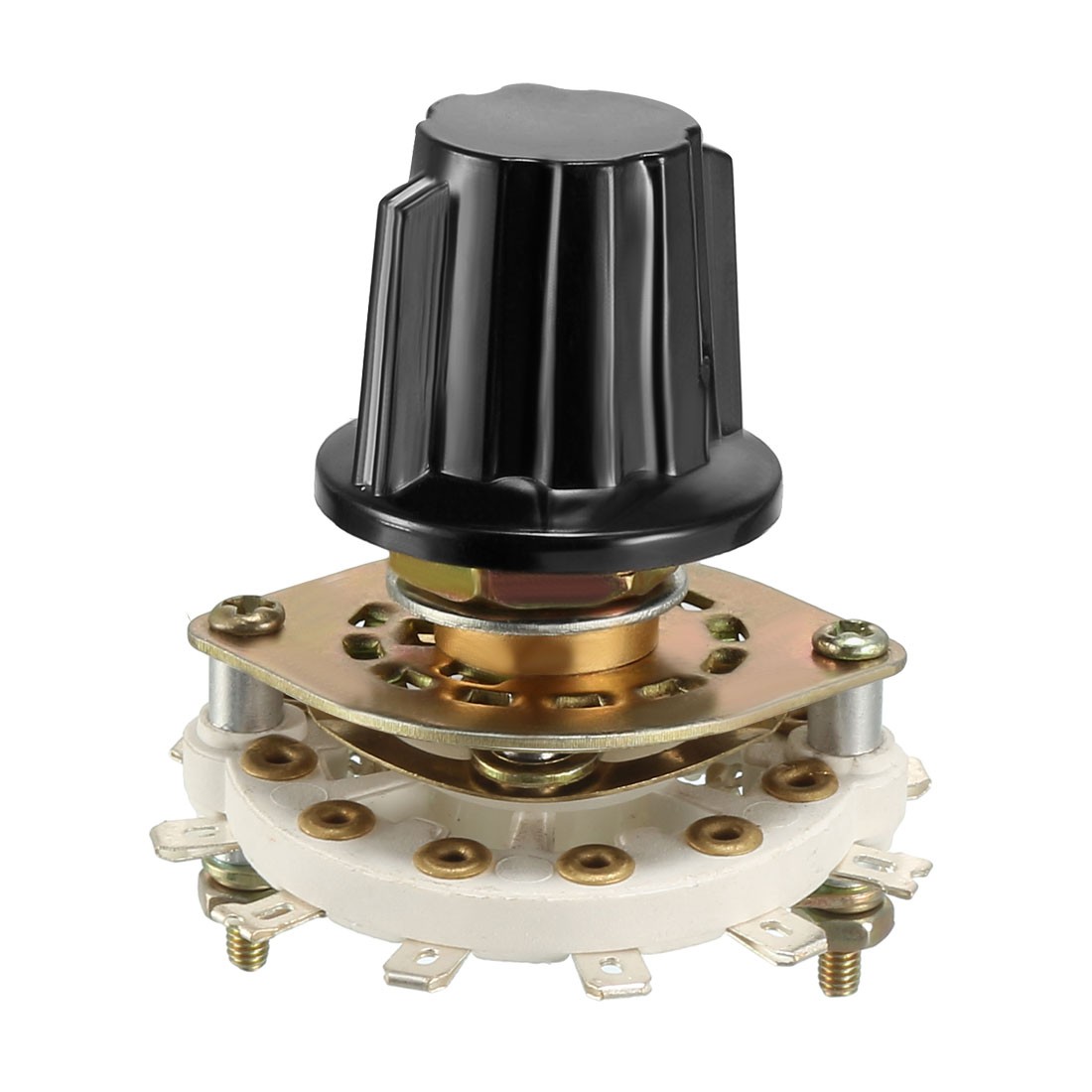 3P3T 3 Pole 3 Throw 1 Deck Band Channel Rotary Switch Selector with Plastic Knob