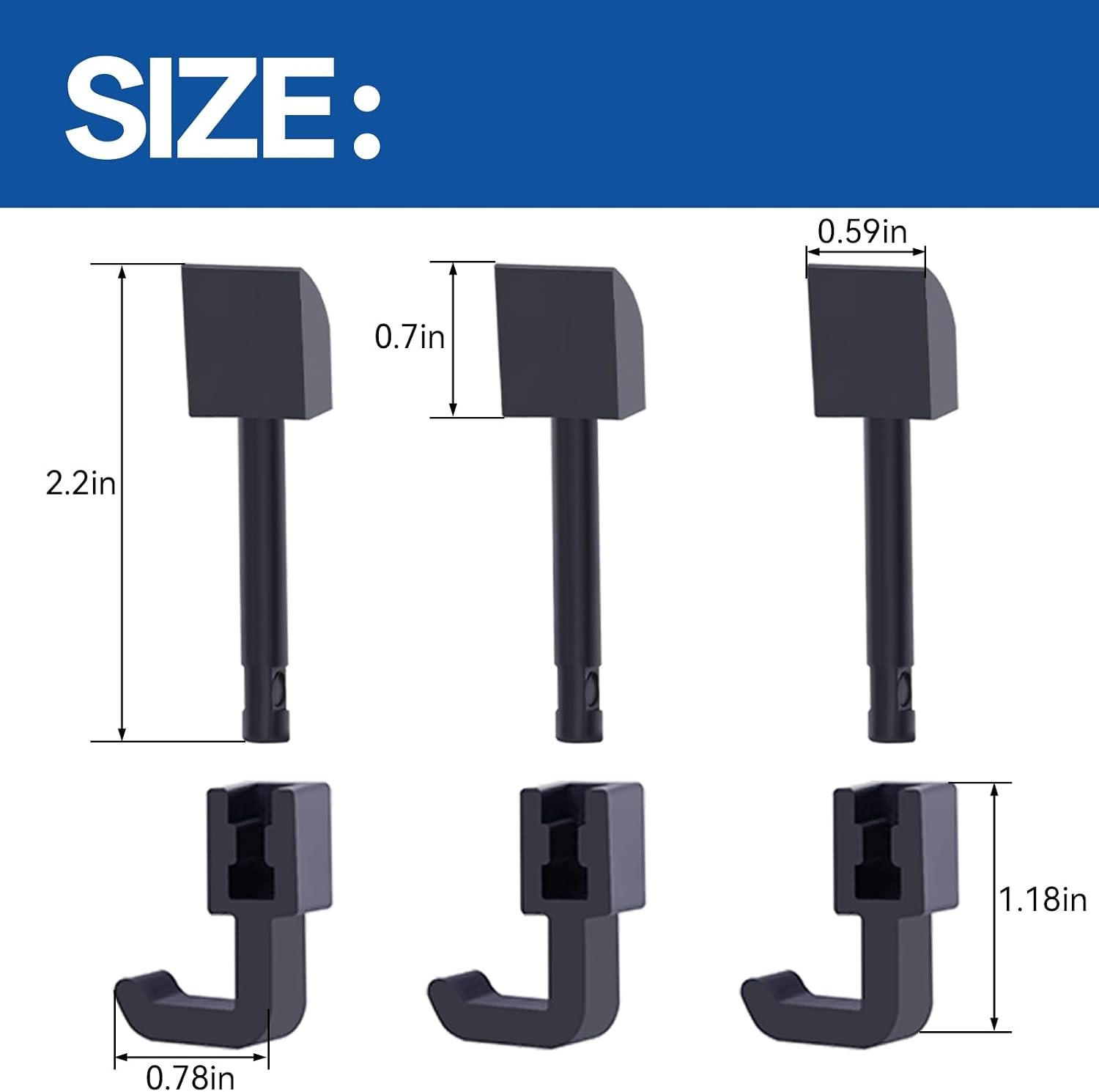 3 Set Replacement Tool Box Latches / Locks For US General Pro Tool Box Black