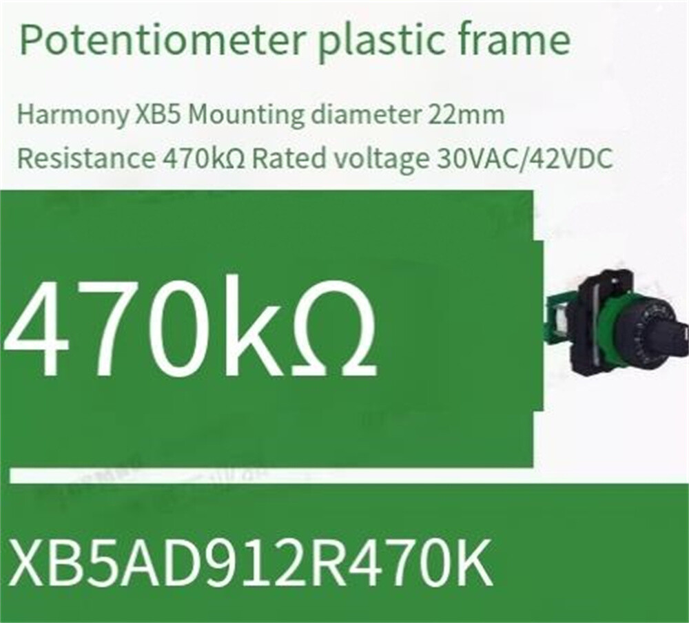 1/Piece Potentiometer XB5AD912R470K XB5 AD912R470K Resistance Value 470kΩ 22mm