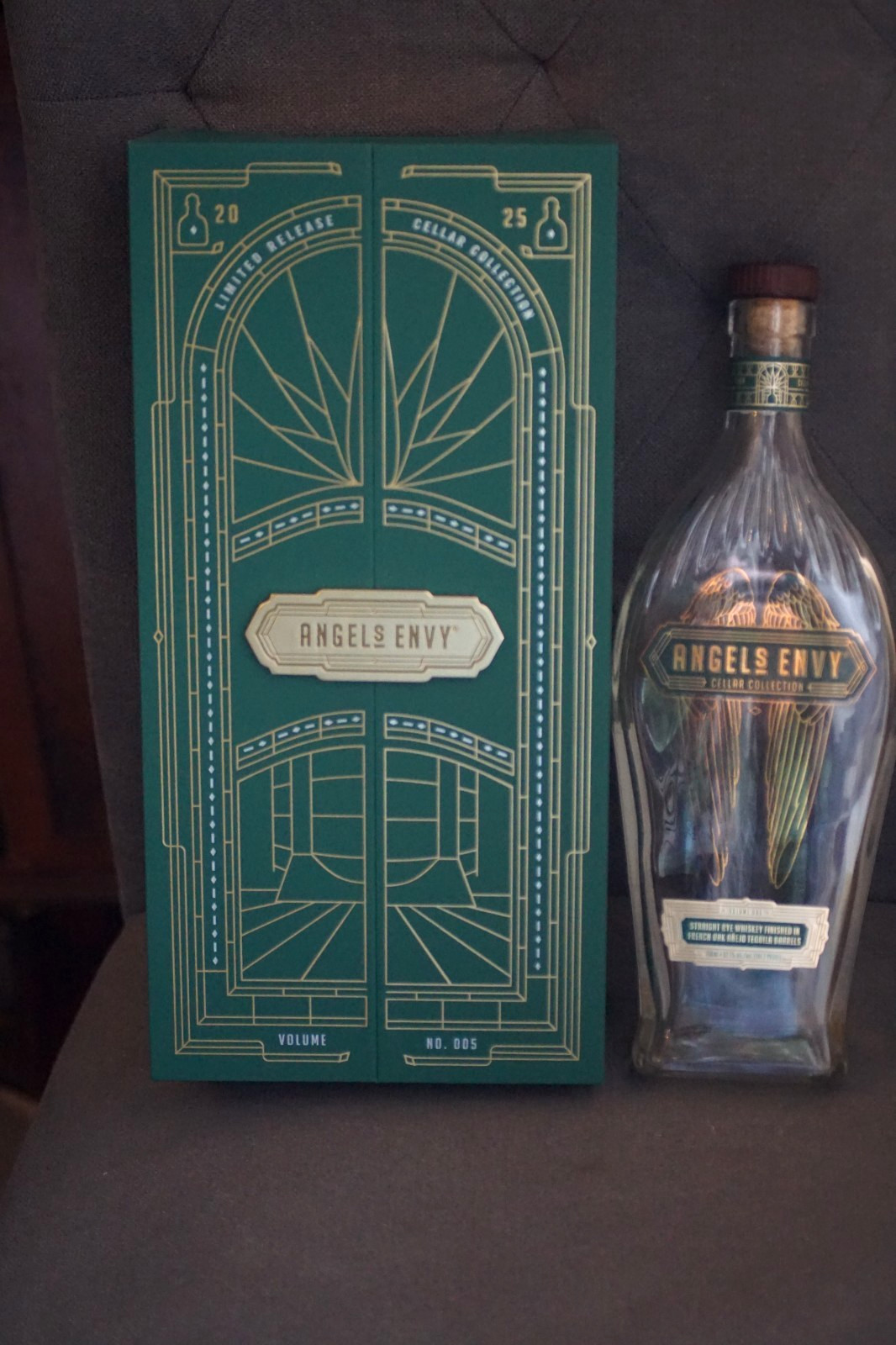 Angels Envy Cellar Collection Vol 5 Empty Whiskey Bottle/Display Case 750ml