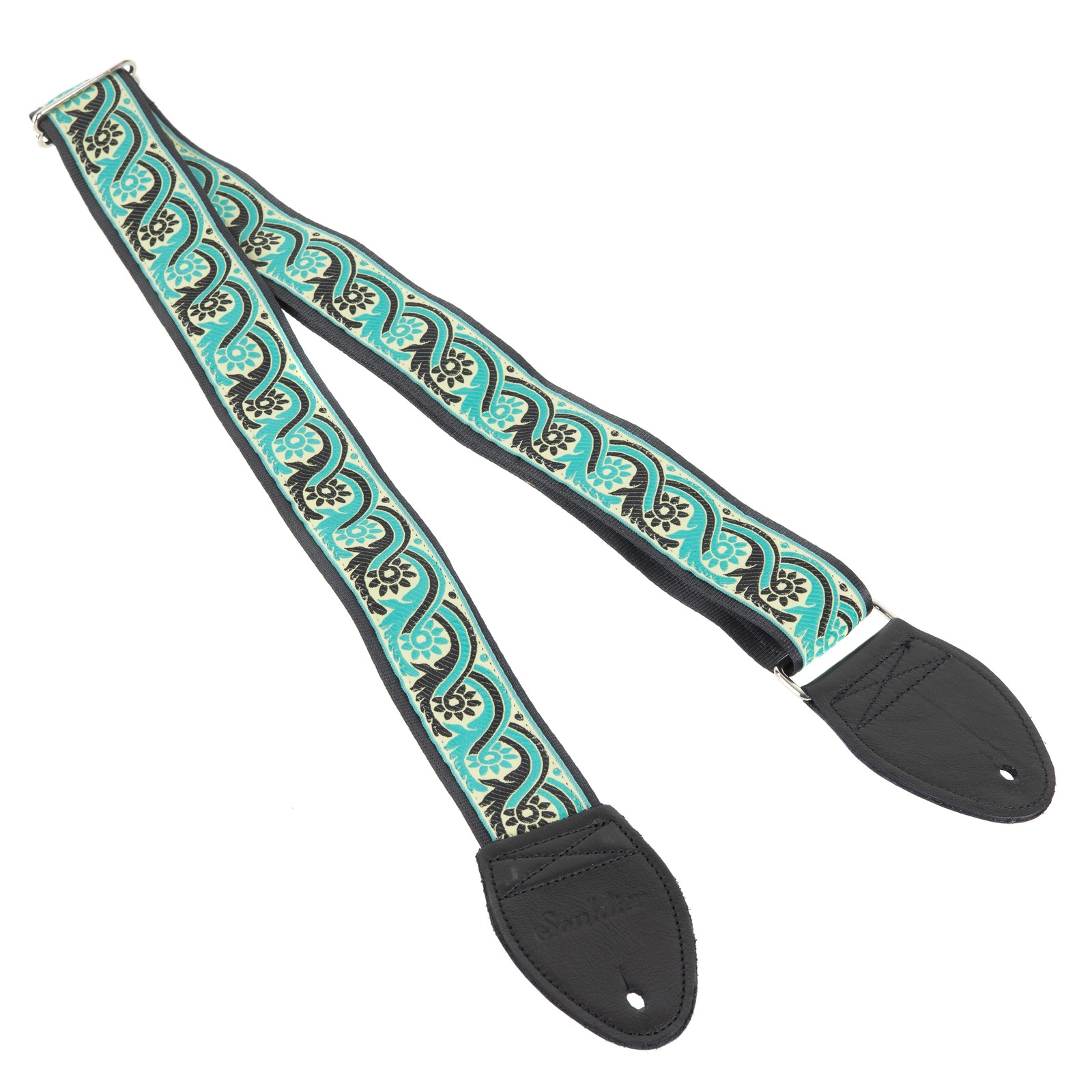 Souldier 2" Guitar Strap - "Lummi" Blue and Green