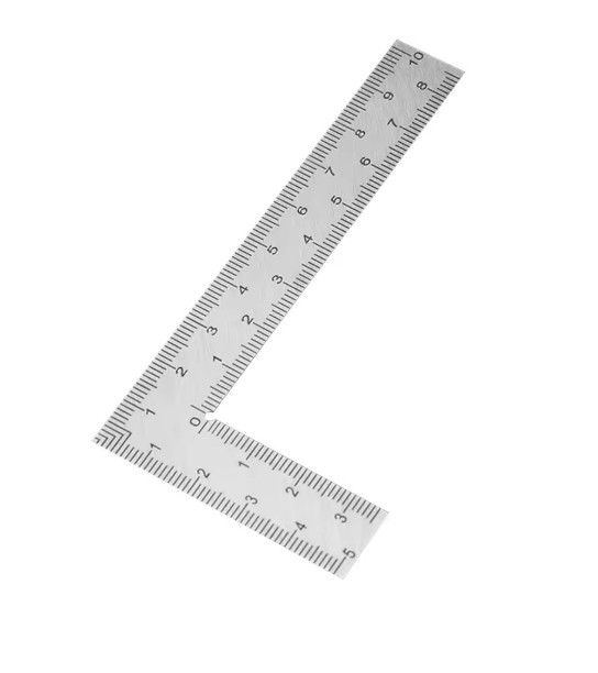 Stainless Steel L Shape Square Ruler Small Measuring Layout Tool 2X4 Inch