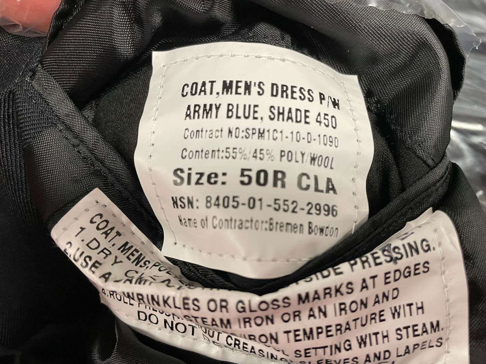 US ARMY MEN'S 50R MILITARY SERVICE DRESS BLUE BLUES ASU UNIFORM COAT JACKET NEW
