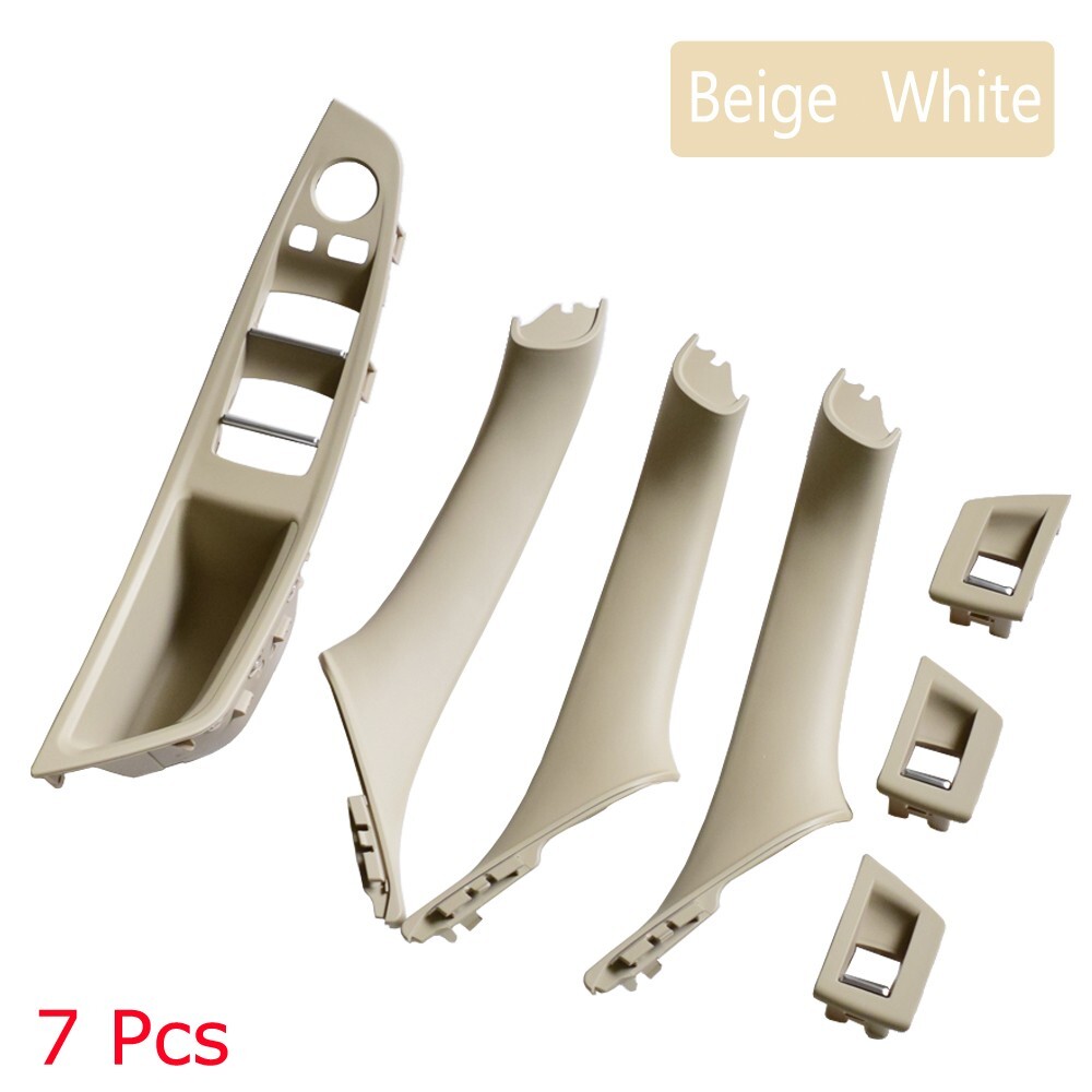 Inner Door Panel Handle Pull Trim Cover Set for BMW 5 Series F10 F11 F18 Oyster