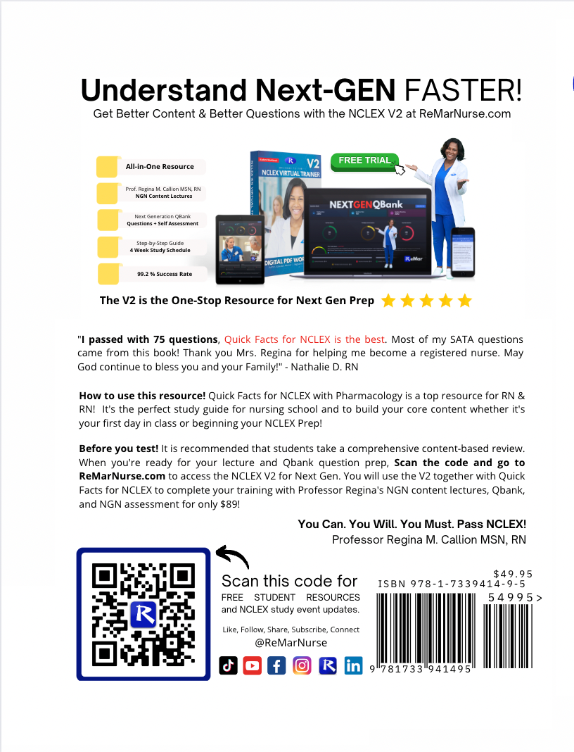 The ReMar Review Quick Facts for NCLEX: Next Generation Study Guide