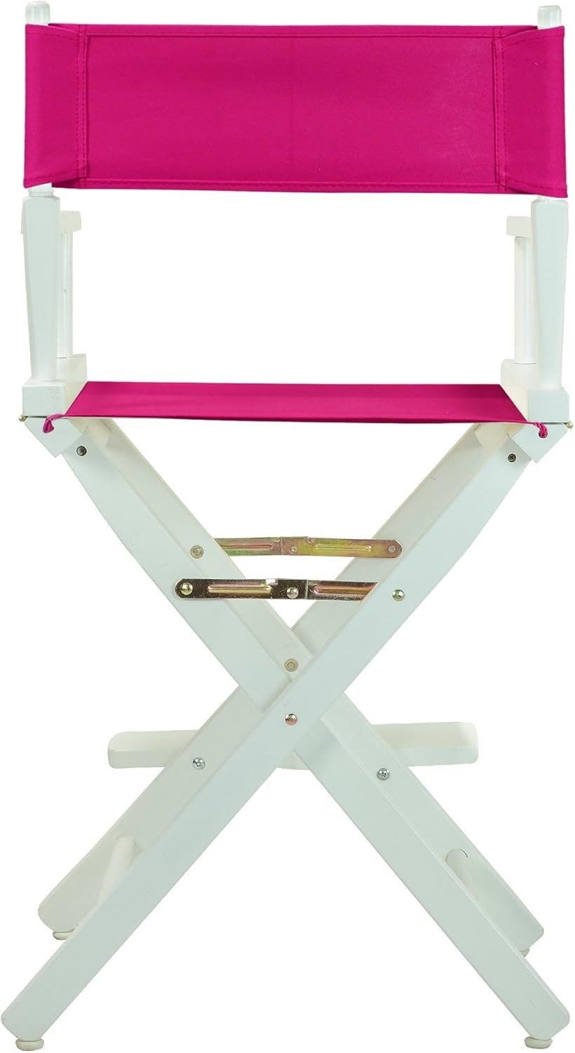 220-01/021-30 Director Chair 24" Counter Height WhiteFrame/Magenta Canvas
