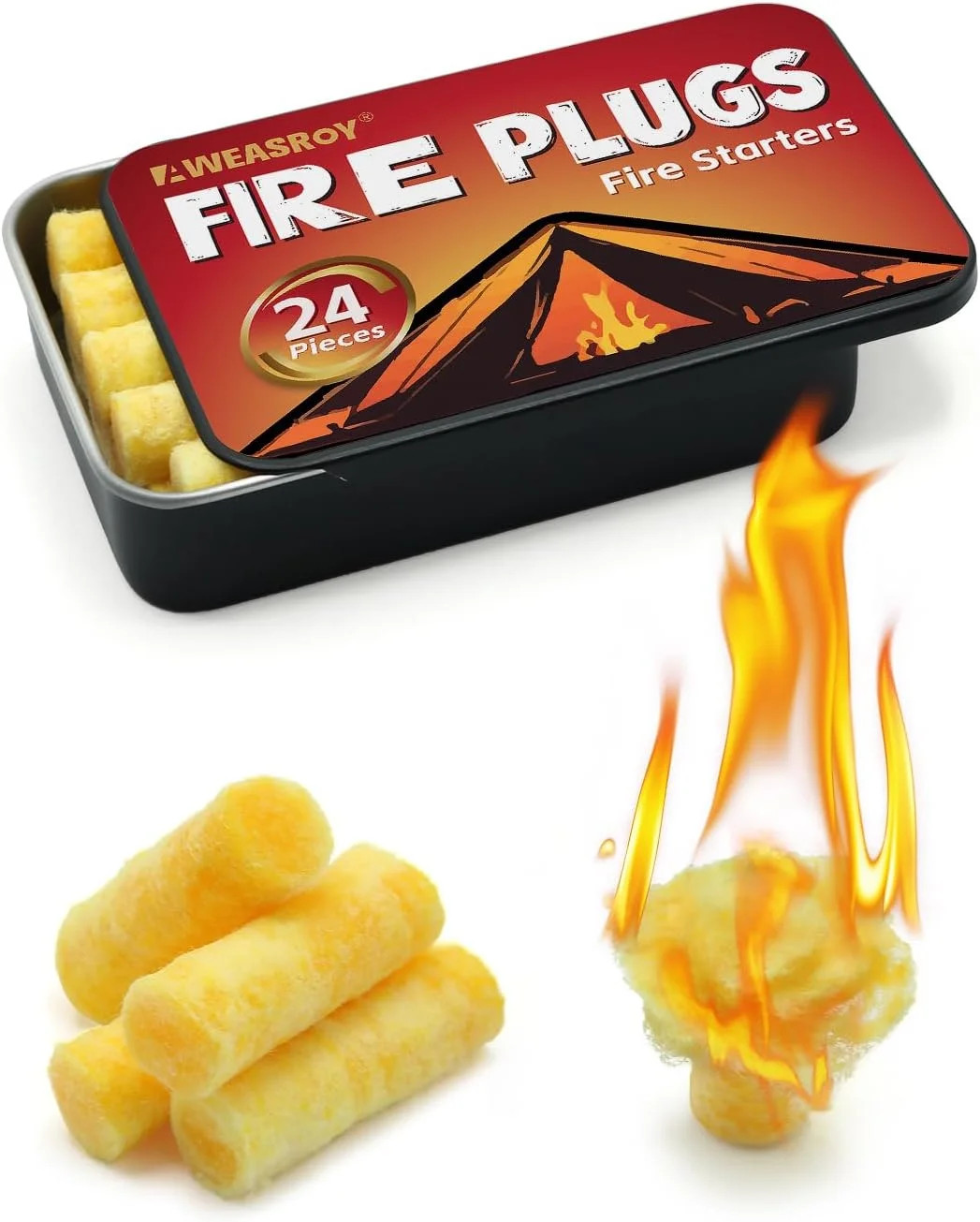 AWEASROY Fire Plugs Fire Starters - Windproof Fire Starter for Campfires Long Br
