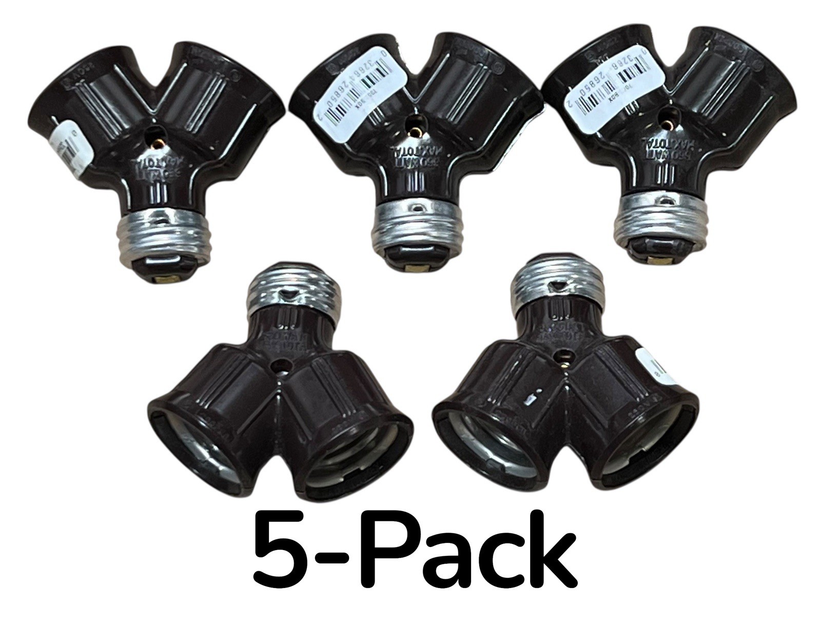 Cooper Eaton 700B-BOX 660W Light Socket Adapter Dual Sockets ( Lot of 5 ) Nos