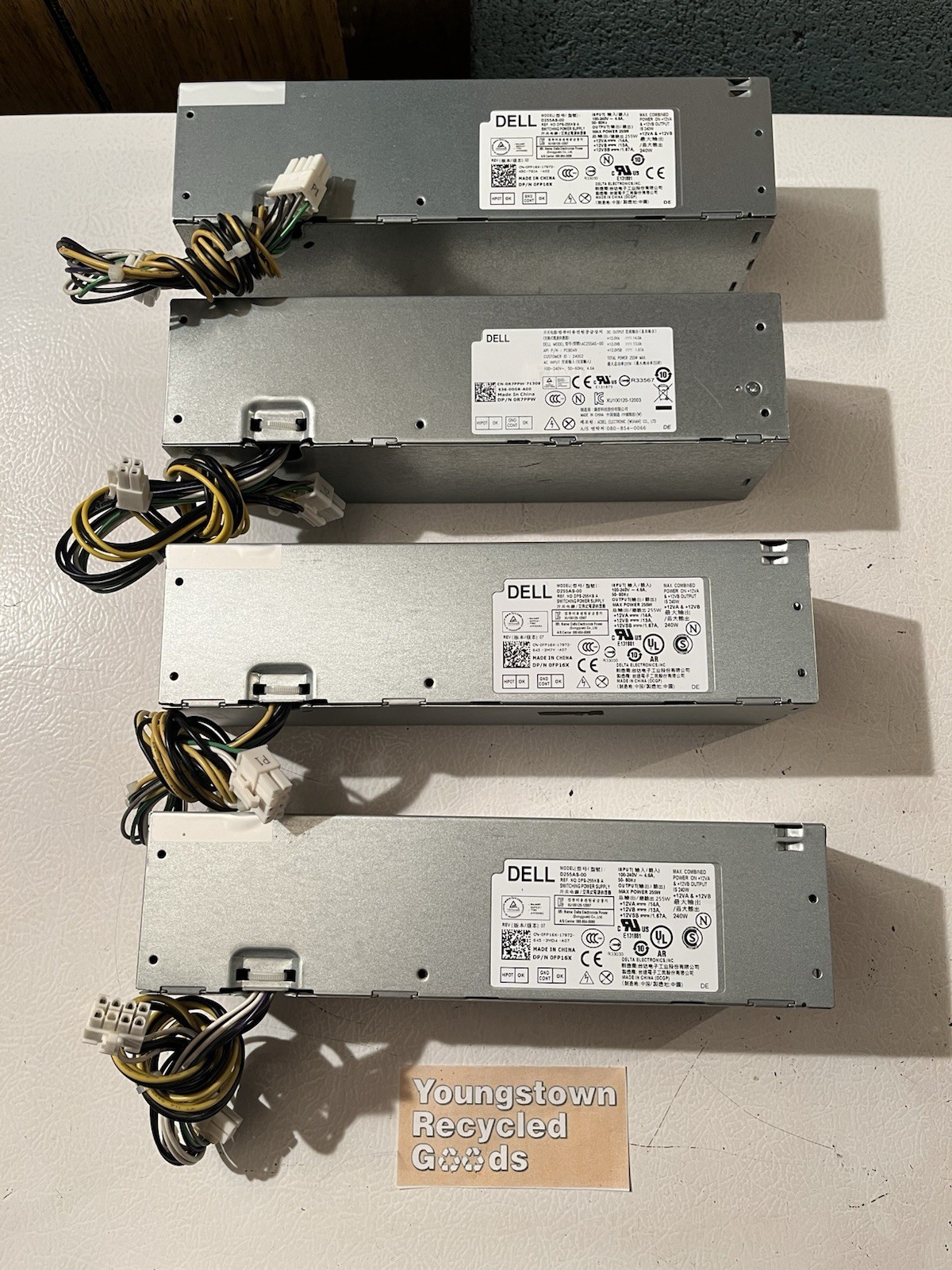 LOT OF 4 DELL OPTIPLEX 3020 7020 9020 SFF 255 WATT 8-PIN POWER SUPPLIES