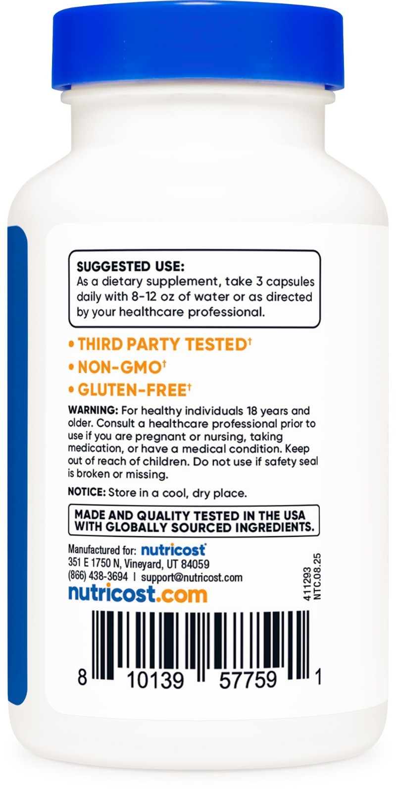 Nutricost Acetyl L-Carnitine (ALCAR) 1,500mg 90 Capsules, 30 Servings, Vegan