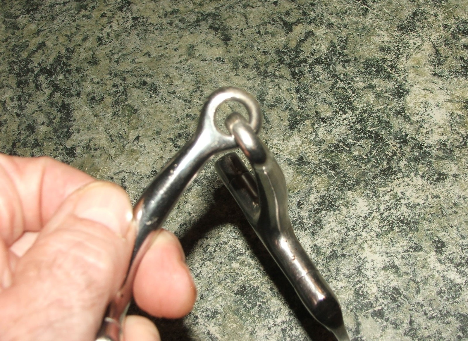 Stainless Steel Used D-Bit 4 3/4 inch Snaffle bit