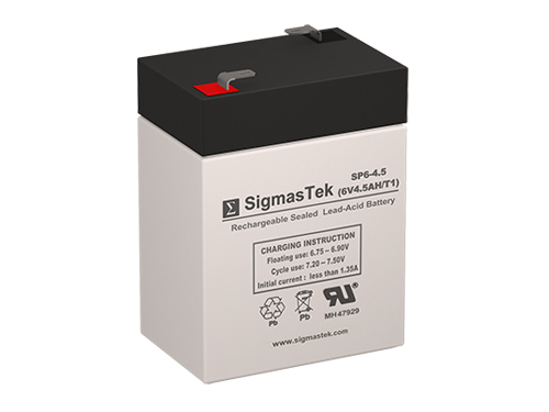 6 Volt 4.5 Amp Hour Replacement Battery for Emergency Exit Lighting Systems