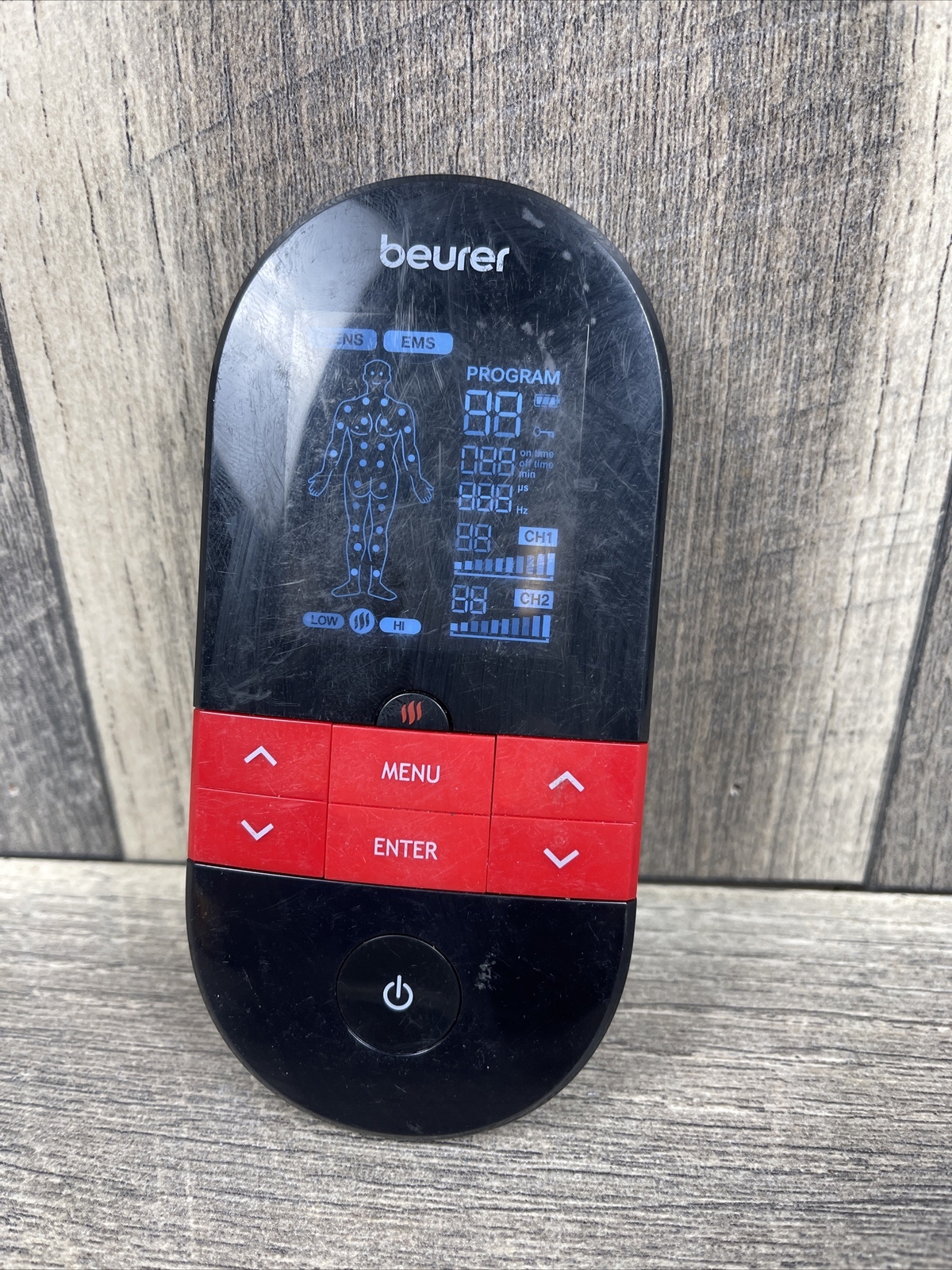 Beurer EM 59 Heat digitales TENS / EMS Gerät, 4-in-1 Reizstromgerät zur