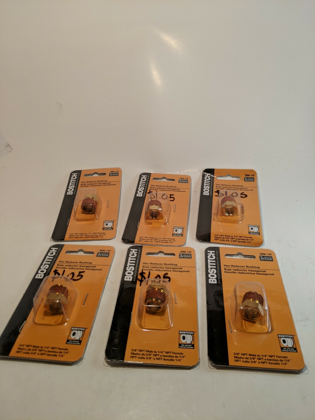 Hex Reducer Adapter,No 38M-14F,  Stanley Bostitch, 6PK