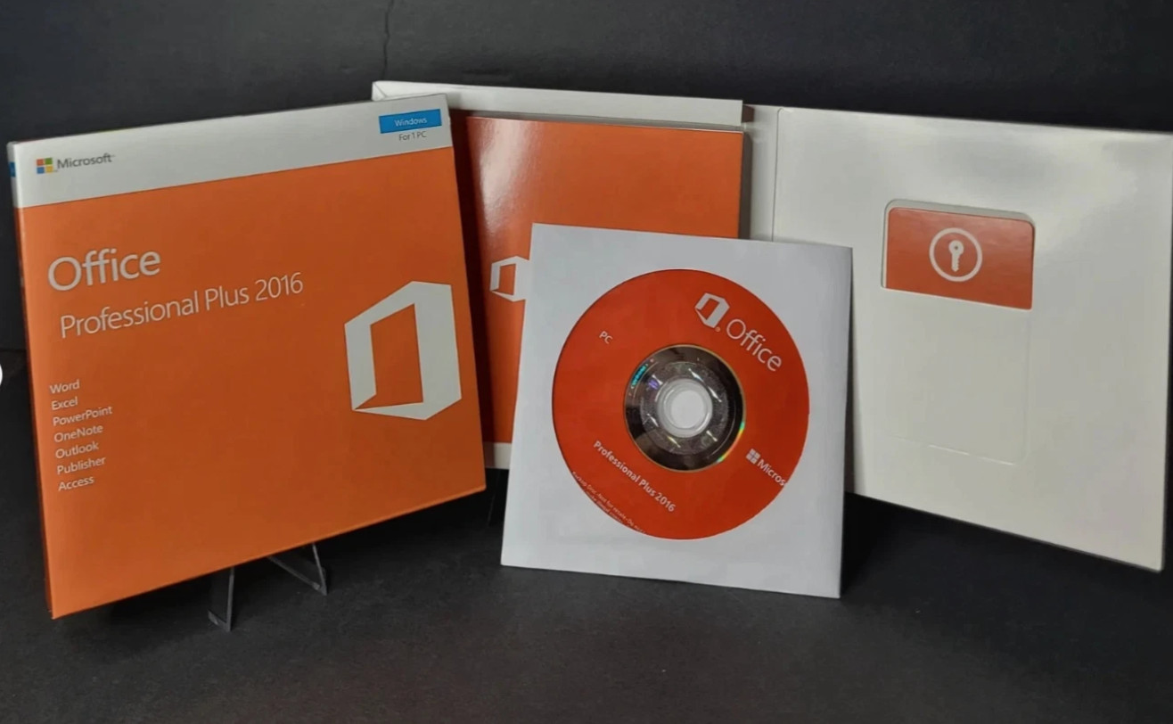 Microsoft Office Professional Plus 2016 for Windows PC Full Version Retail Box