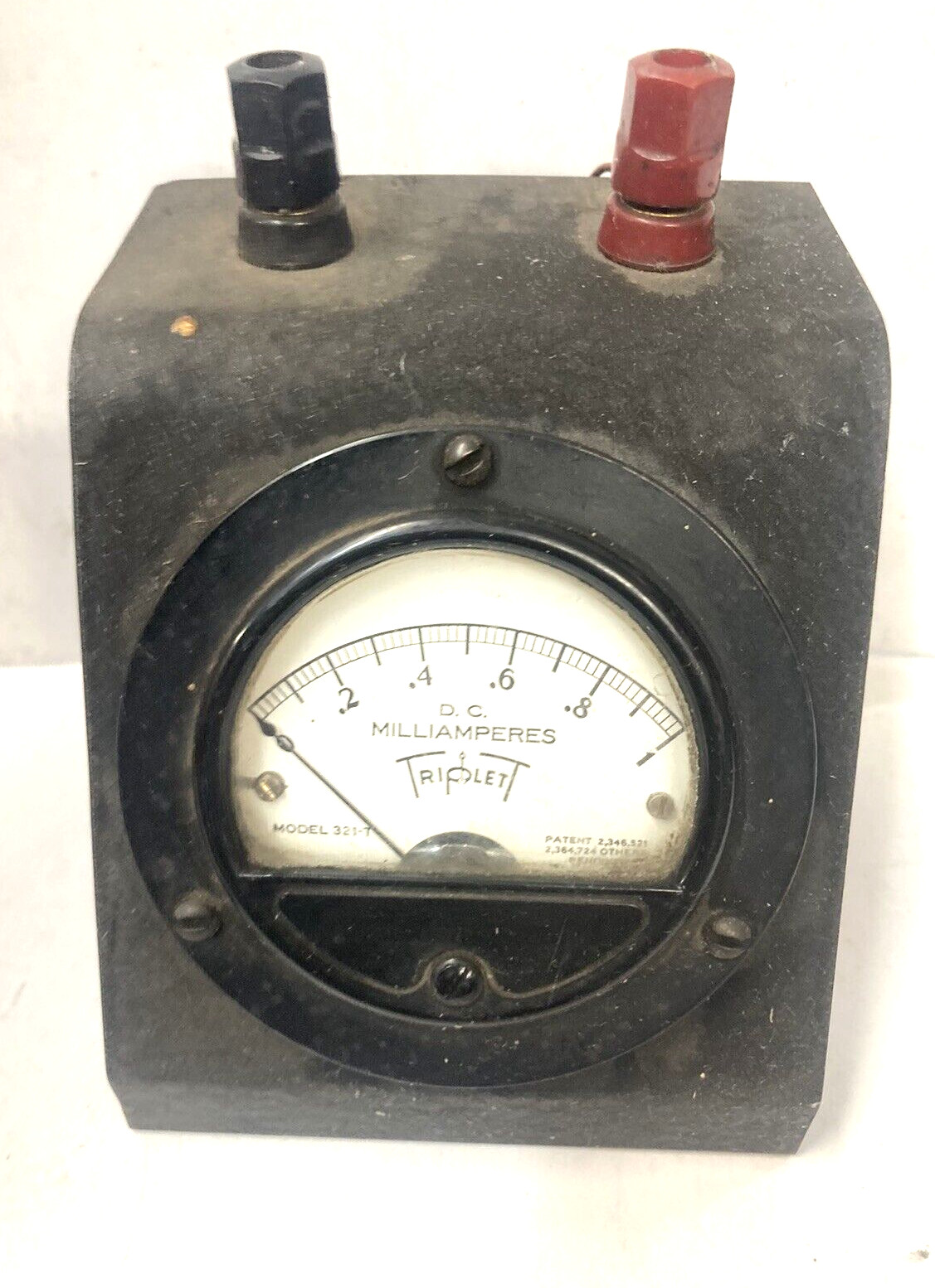 VINTAGE TRIPLETT METER - DESK TOP 0-1 DC MILLIAMPERES MODEL 321-T