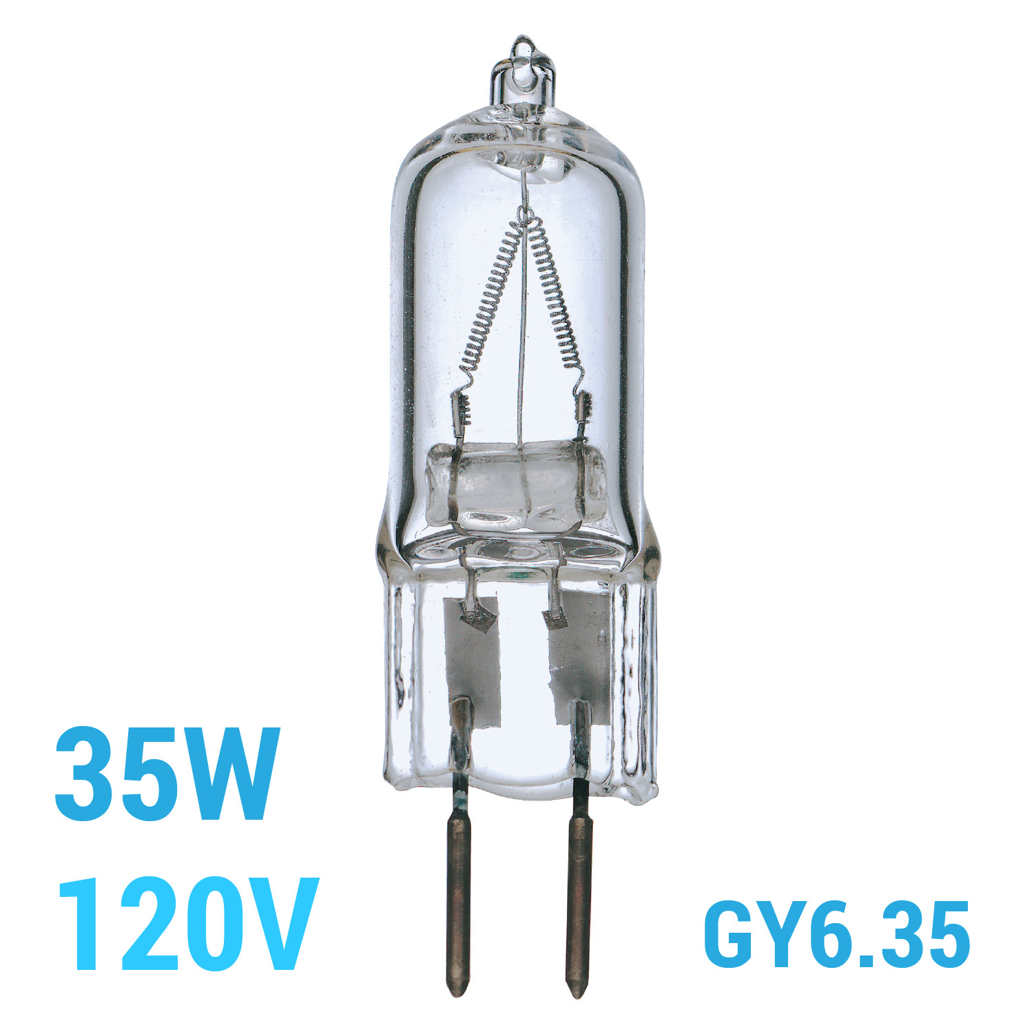 Satco S3418 S3164 35W T4 CL Clear Bulb 120V 2-Pin Bi-Pin GY6.35 2900K Warm White