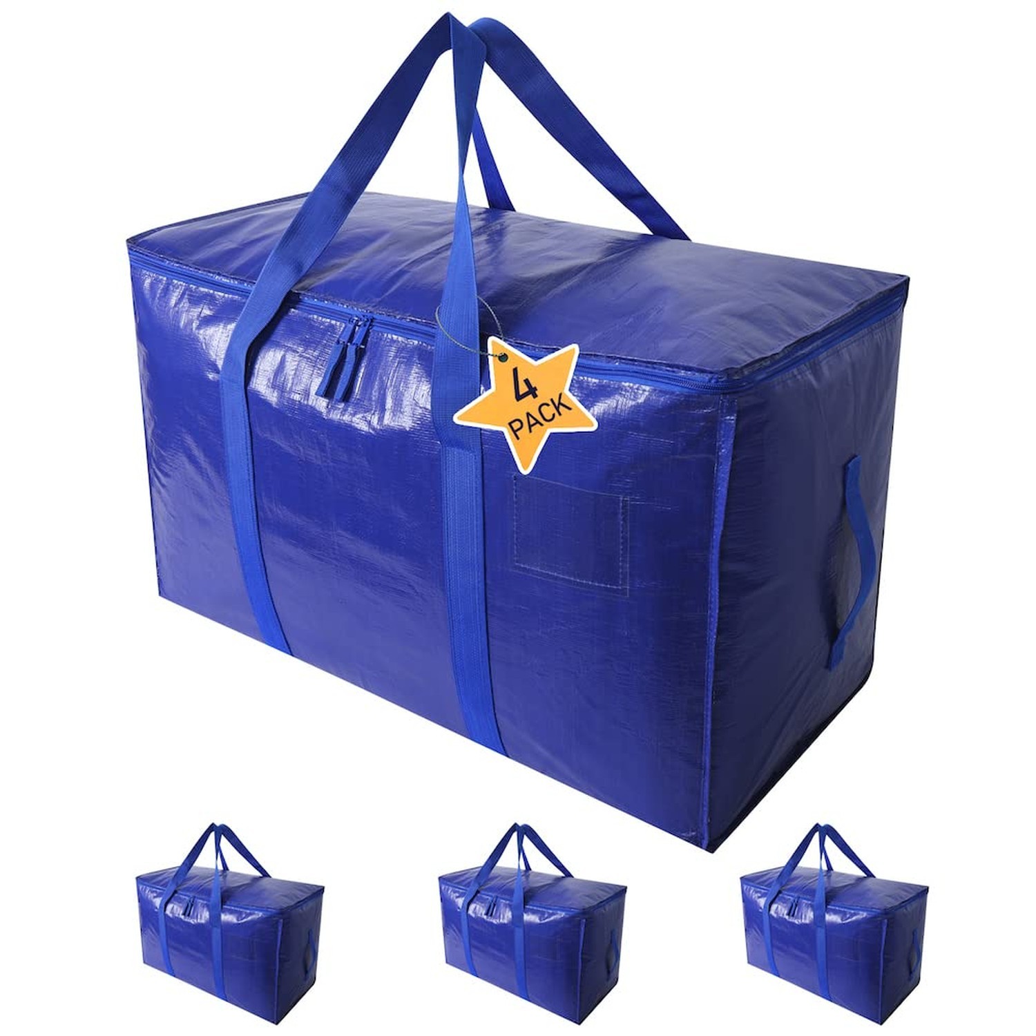 Moving Supplies Extra Large Heavy Duty Packing Bags with Zippers & Strong Car...
