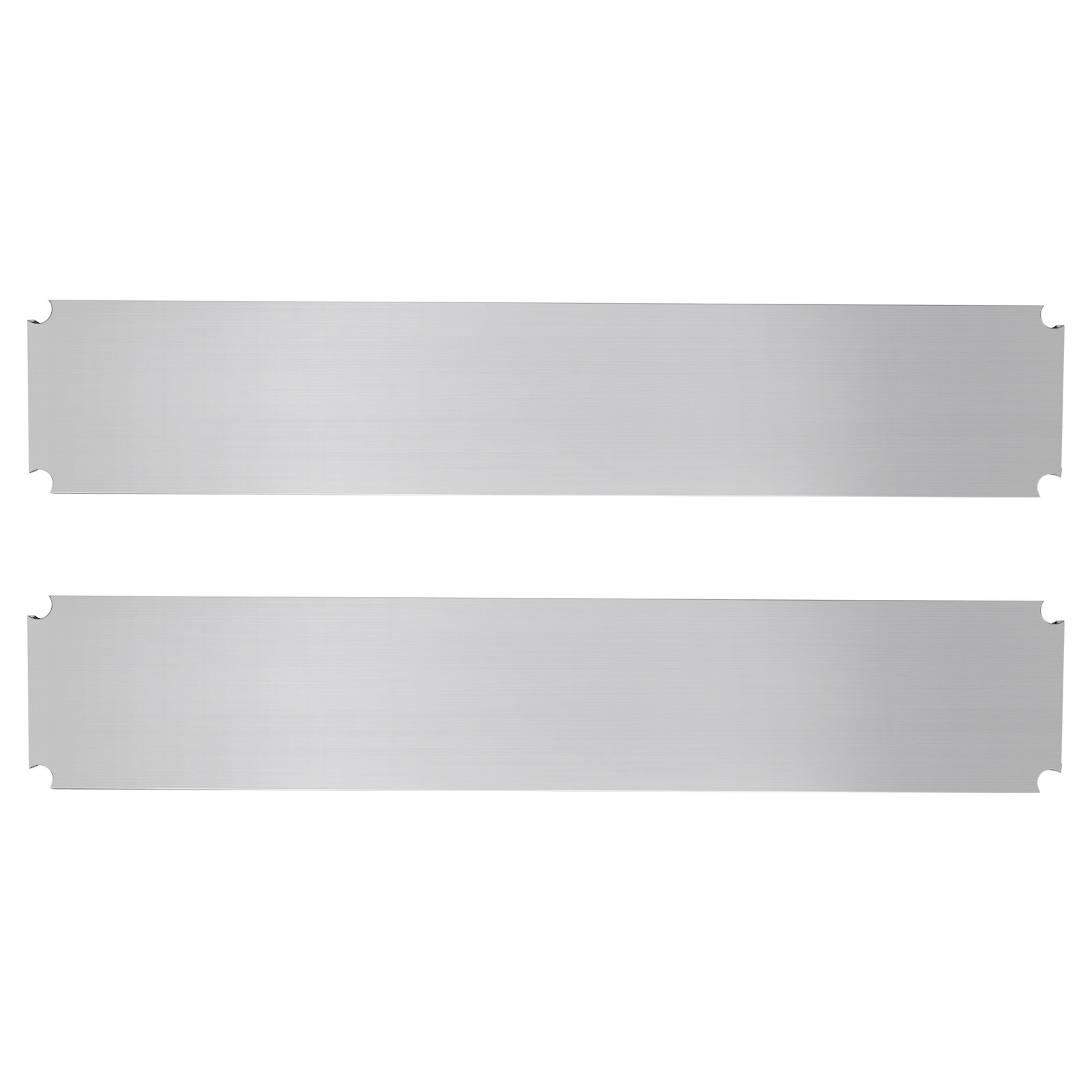 12* 60 in 2 Tier Stainless Steel Silver Adjustable Rectangular Storage Shelf