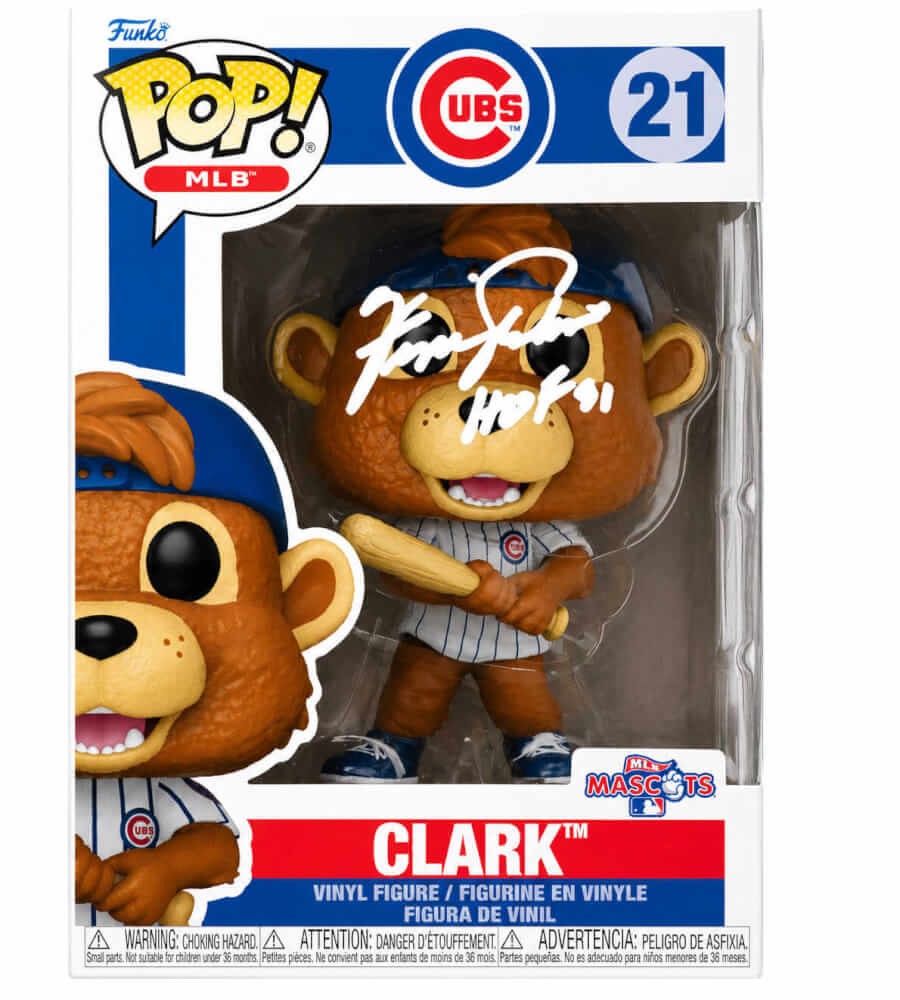 Fergie Jenkins Signed Cubs Clark Mascot Funko Pop Doll #21 w/HOF -(SCHWARTZ COA)