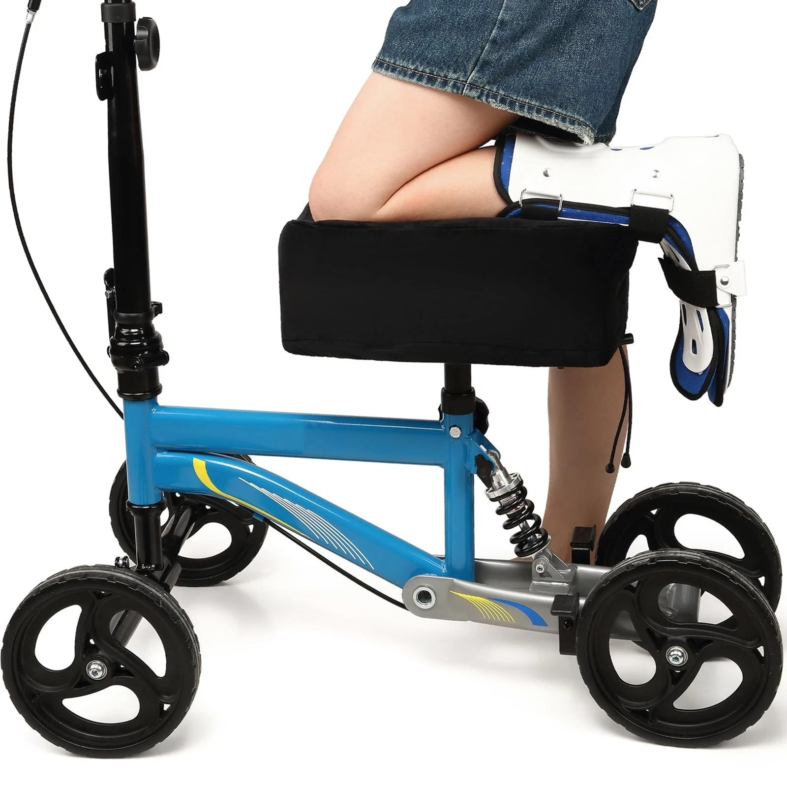 XINTREY Knee Scooter Cushion 2" thick Memory Foam One Size Fits Most, Black