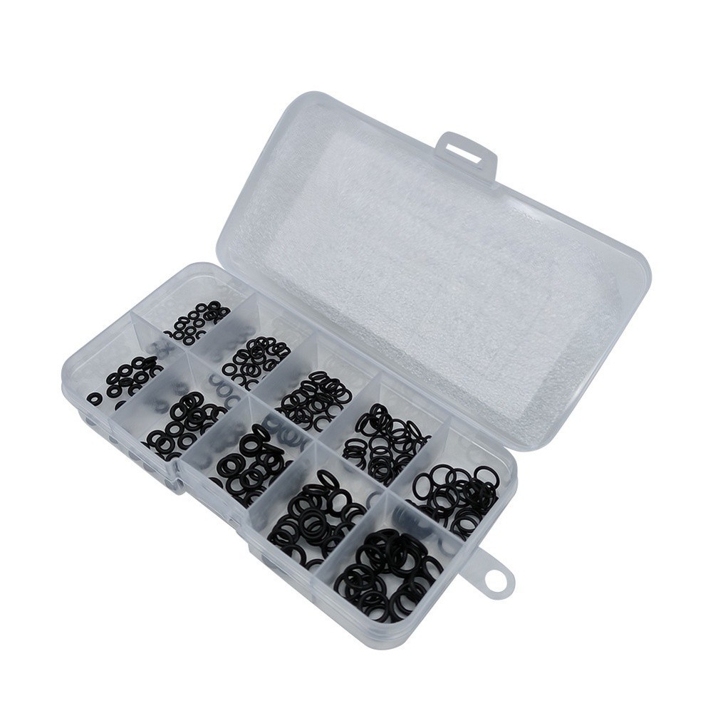 250 Pcs Nitrile O Ring Set with 10 Dimension Combinations High Temp Resistant