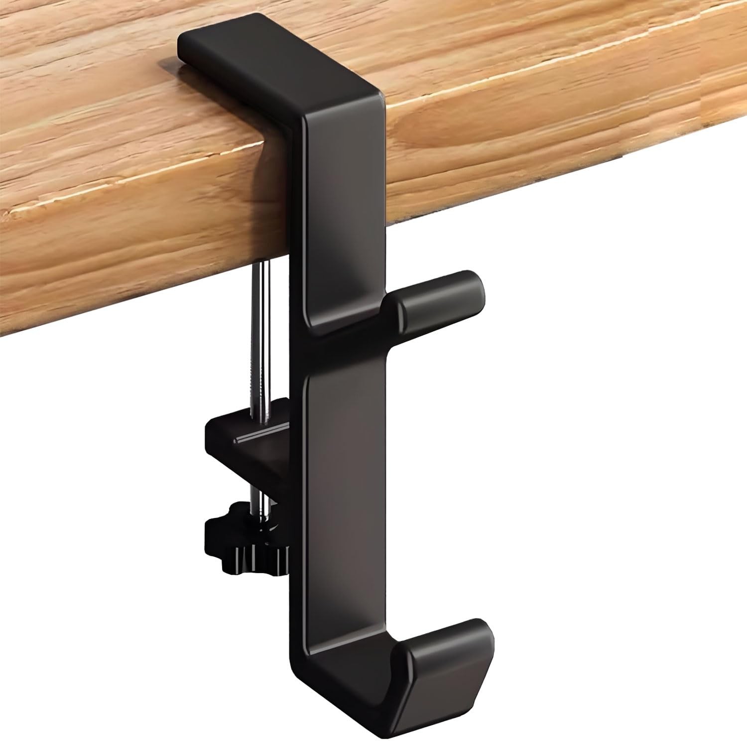 Black Under Desk Headphone Stand Aluminum Alloy Holder Hook